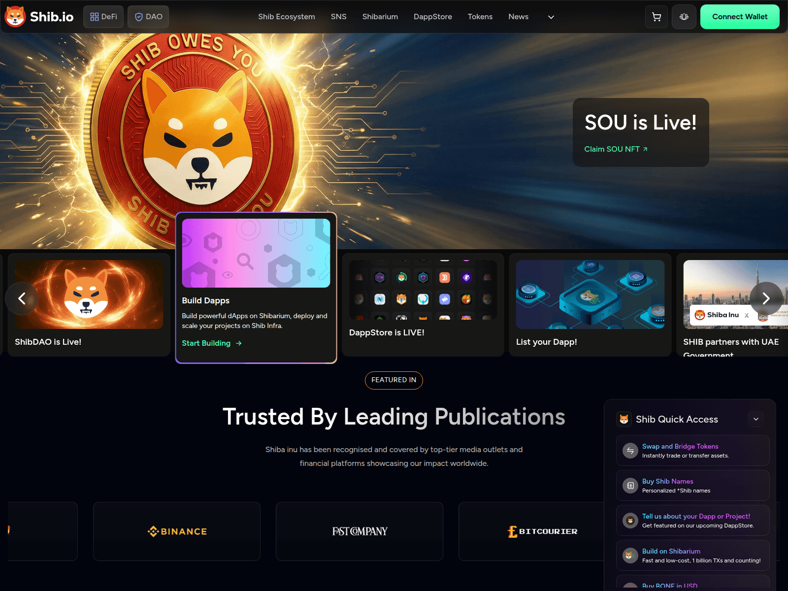 Screenshot of shibprotocol.net