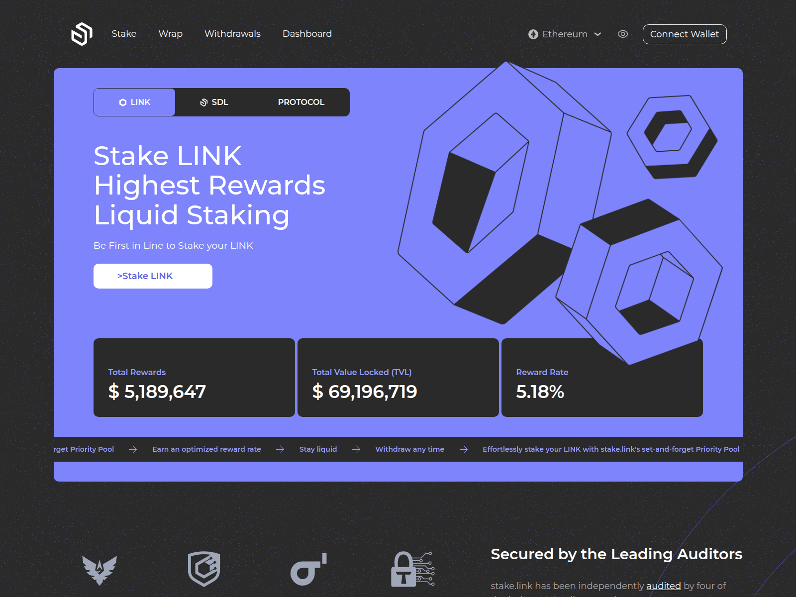 Screenshot of stake-links.pages.dev