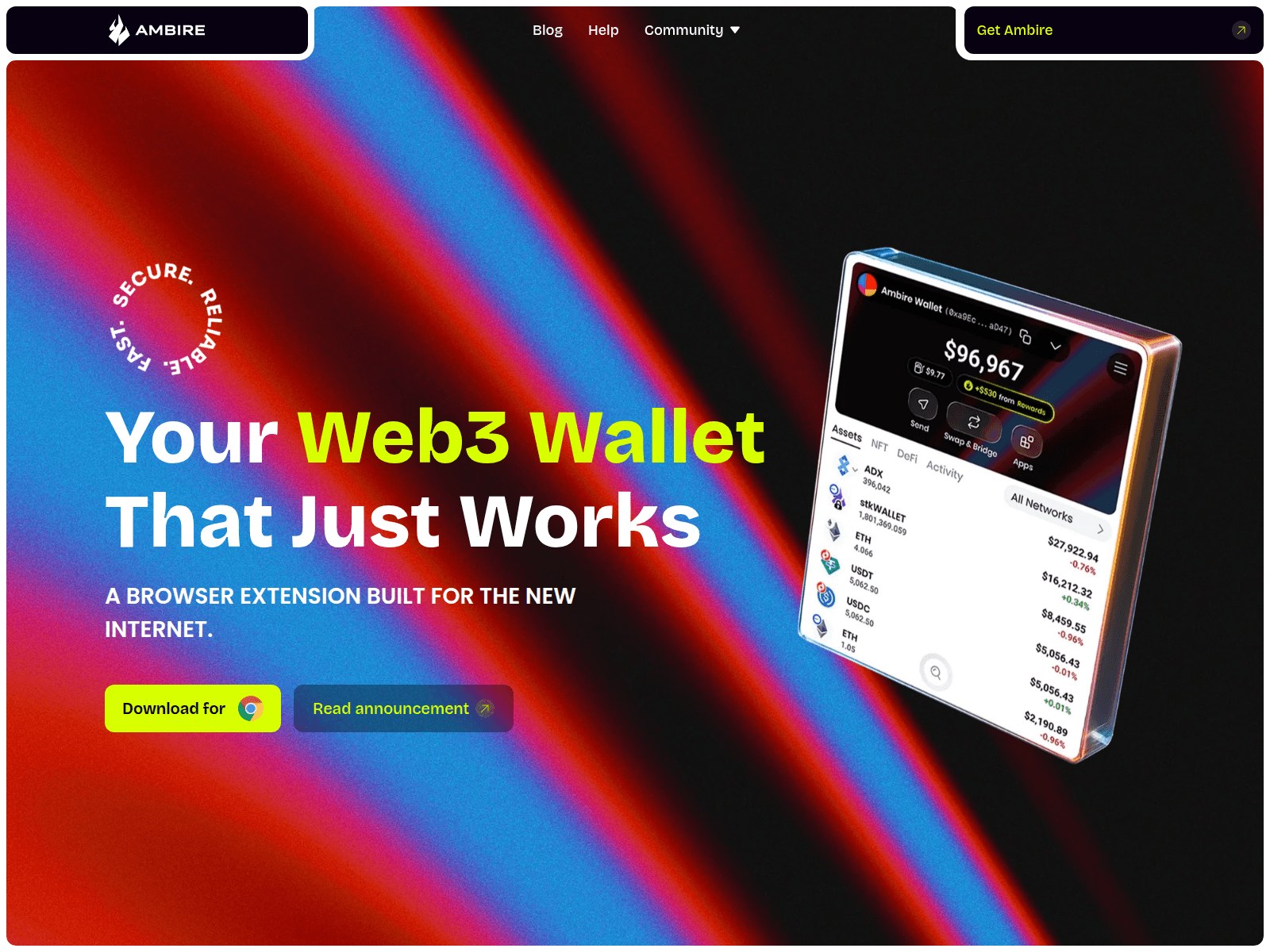 Screenshot of ambirewallet.com