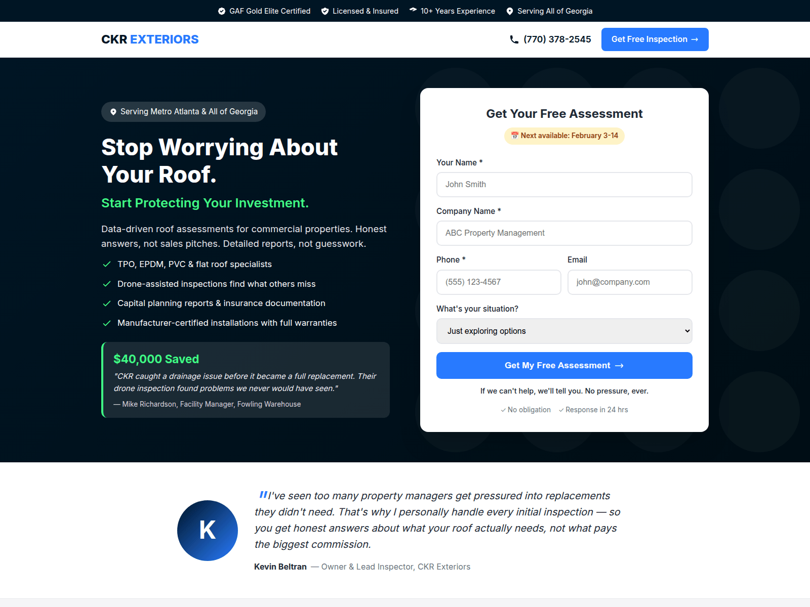 Screenshot of ckr-landing-v2.pages.dev