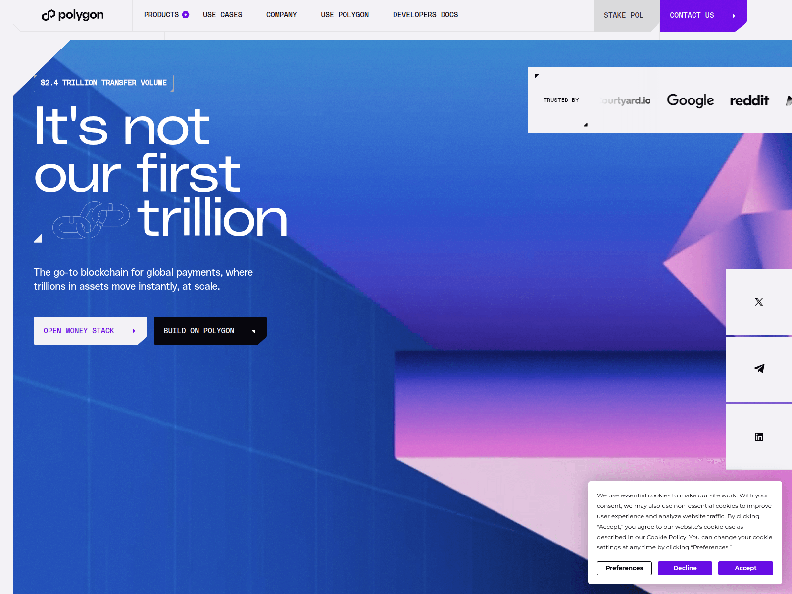 Screenshot of polystake.net