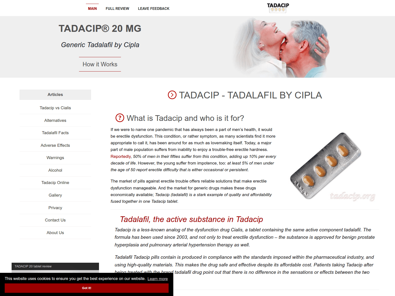 Screenshot of tadacip.org