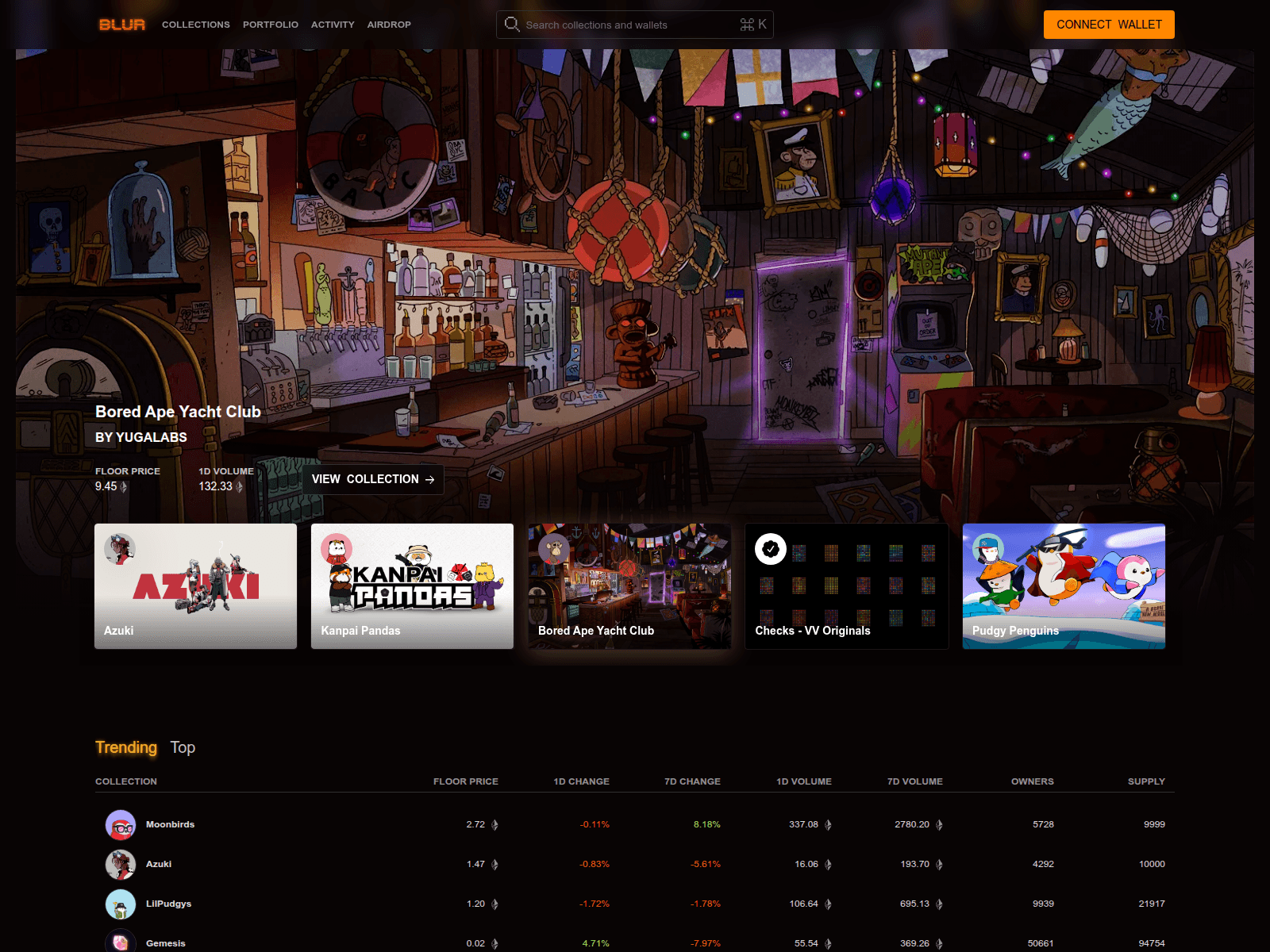 Screenshot of blur-nft.pages.dev
