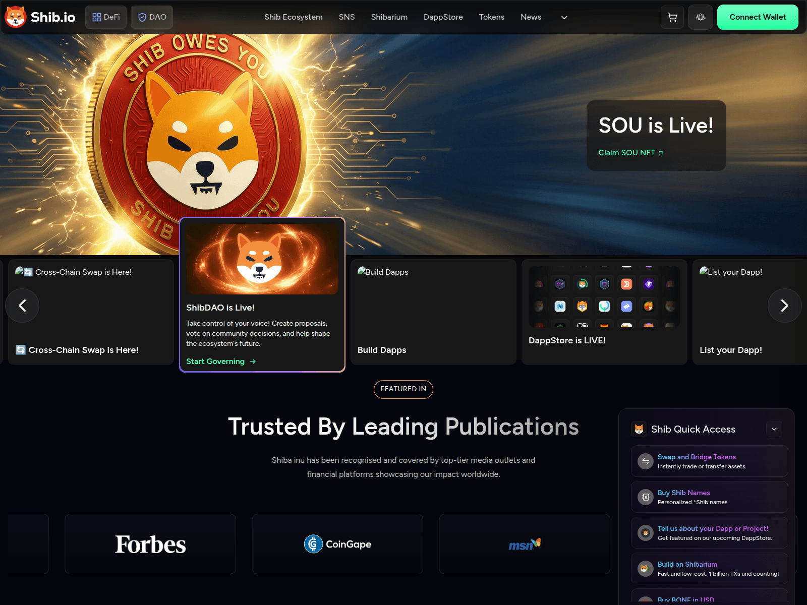 Screenshot of shiba-coin.org