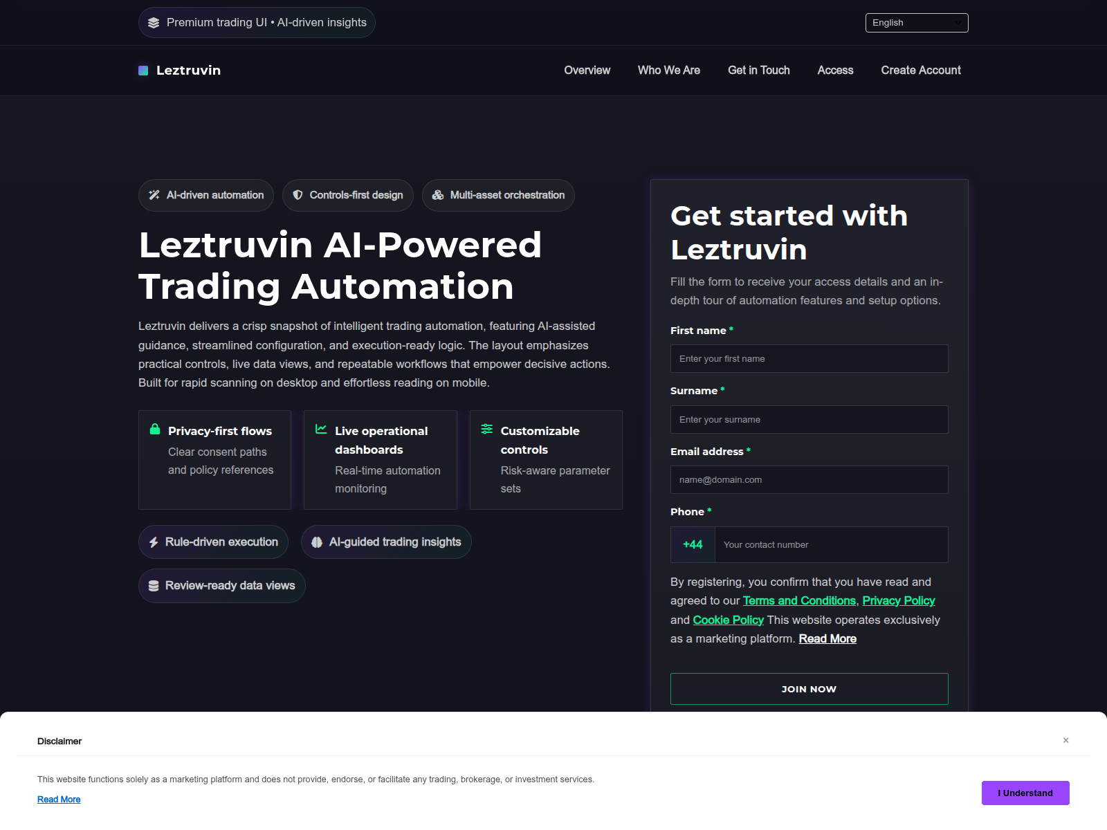 Forensic screenshot of leztruvin.pro