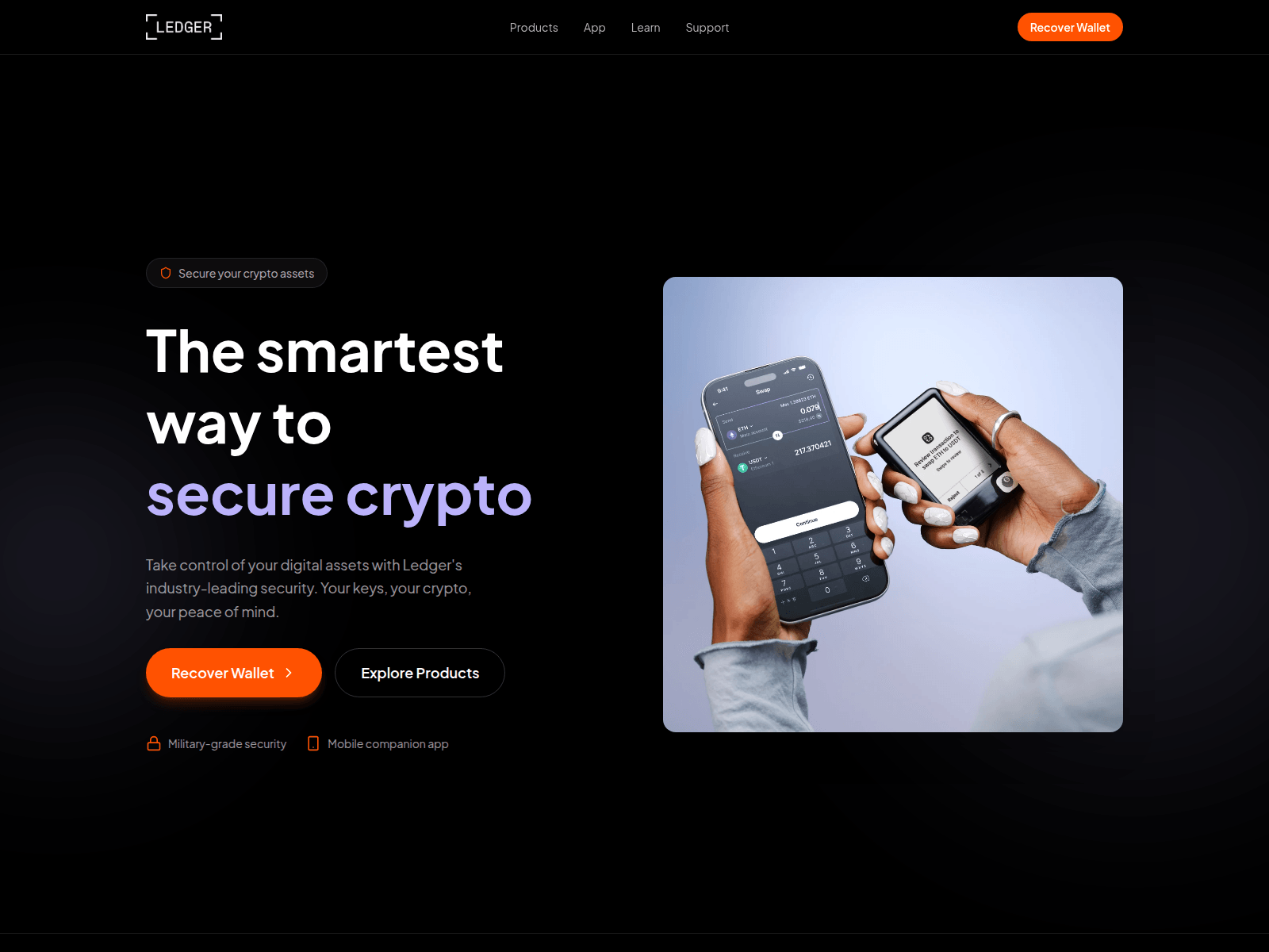 Screenshot of ledger-recovery.support
