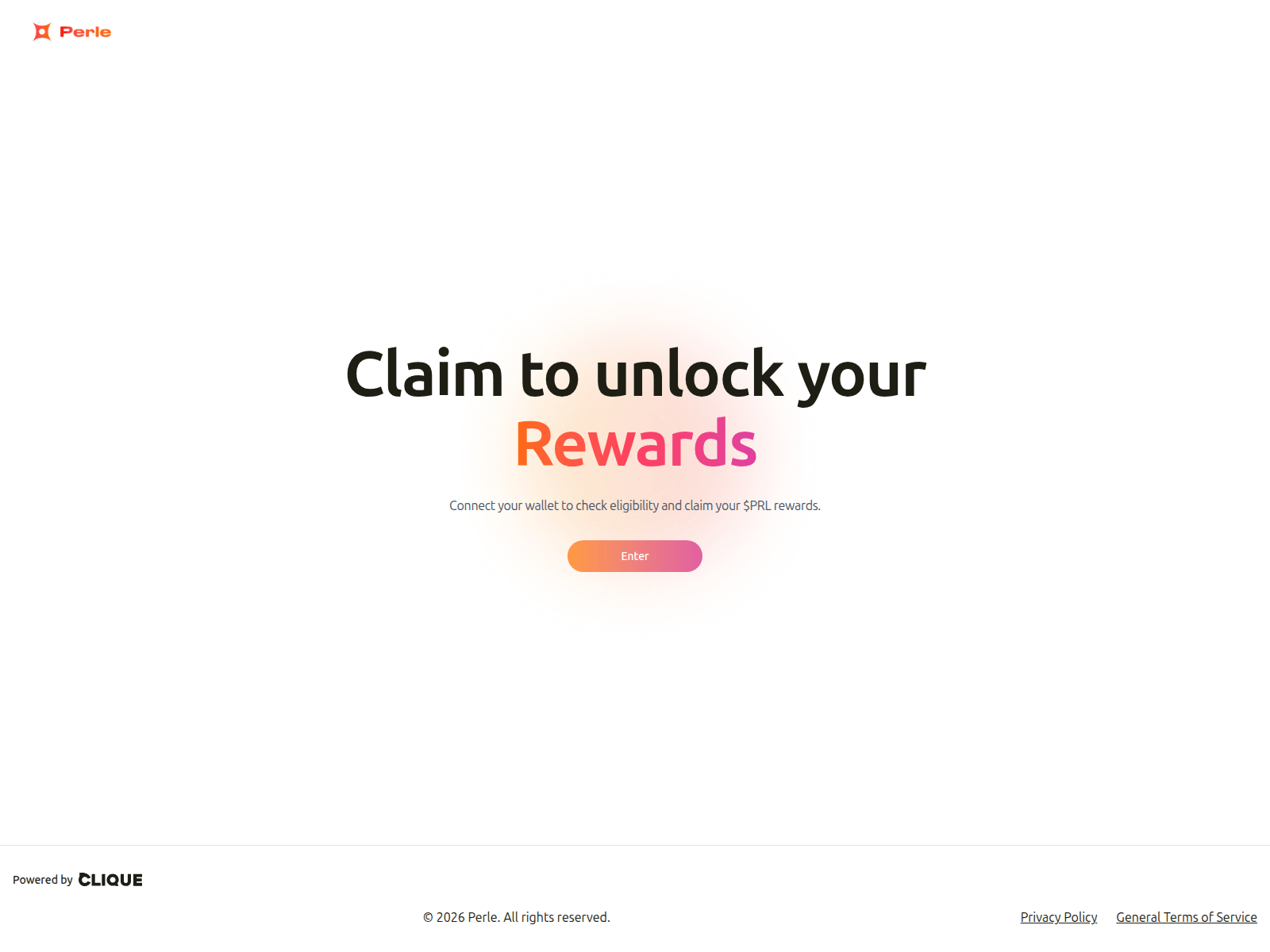 Screenshot of claim.perle.sbs