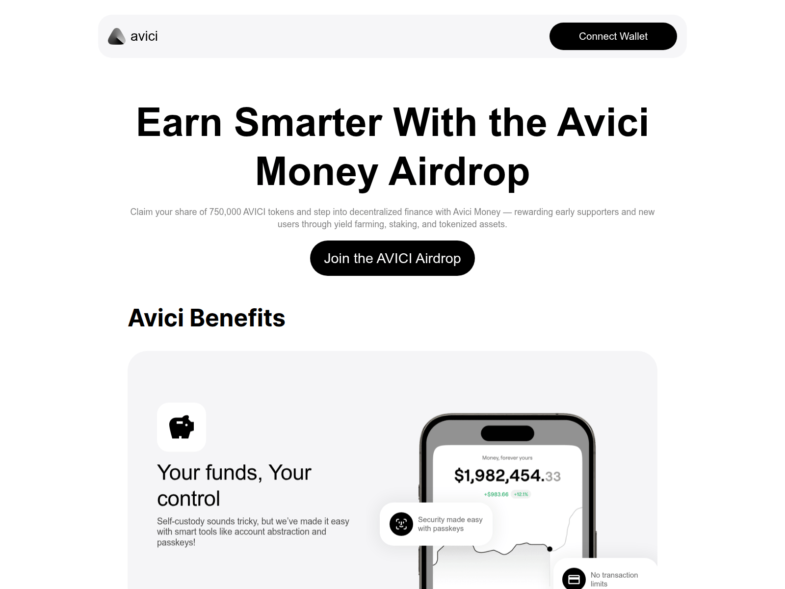 Screenshot of avvici.pages.dev