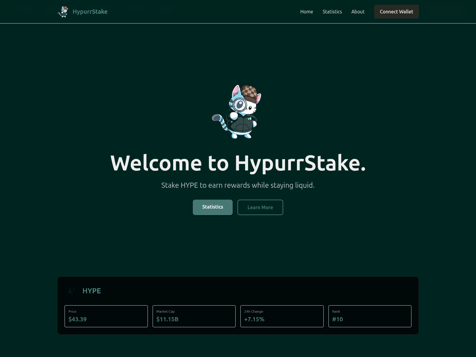 Screenshot of hypurrstake.xyz