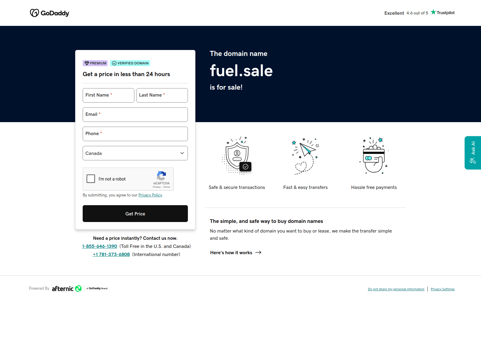Screenshot of fuel.sale