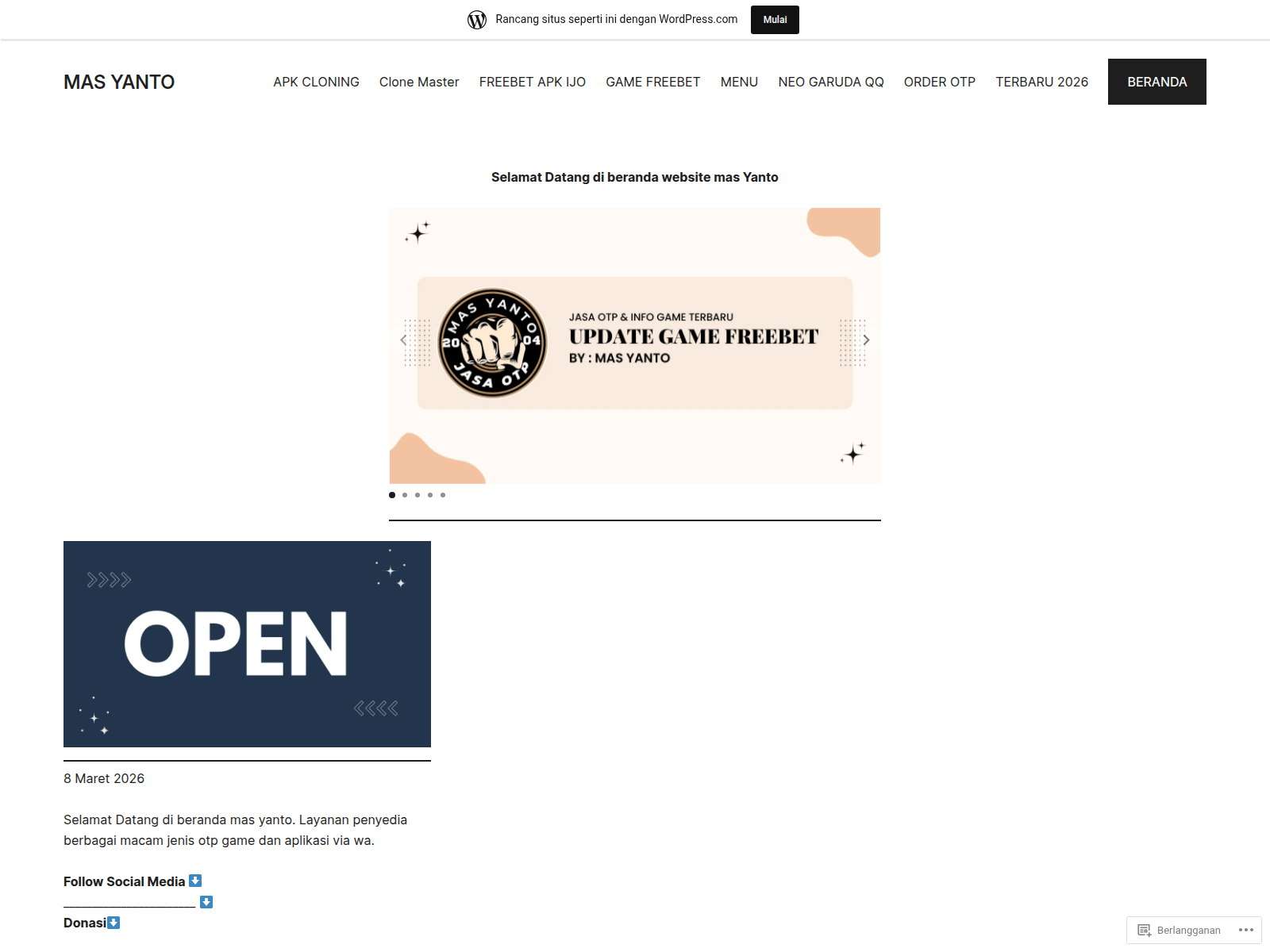 Screenshot of masyanto0.wordpress.com