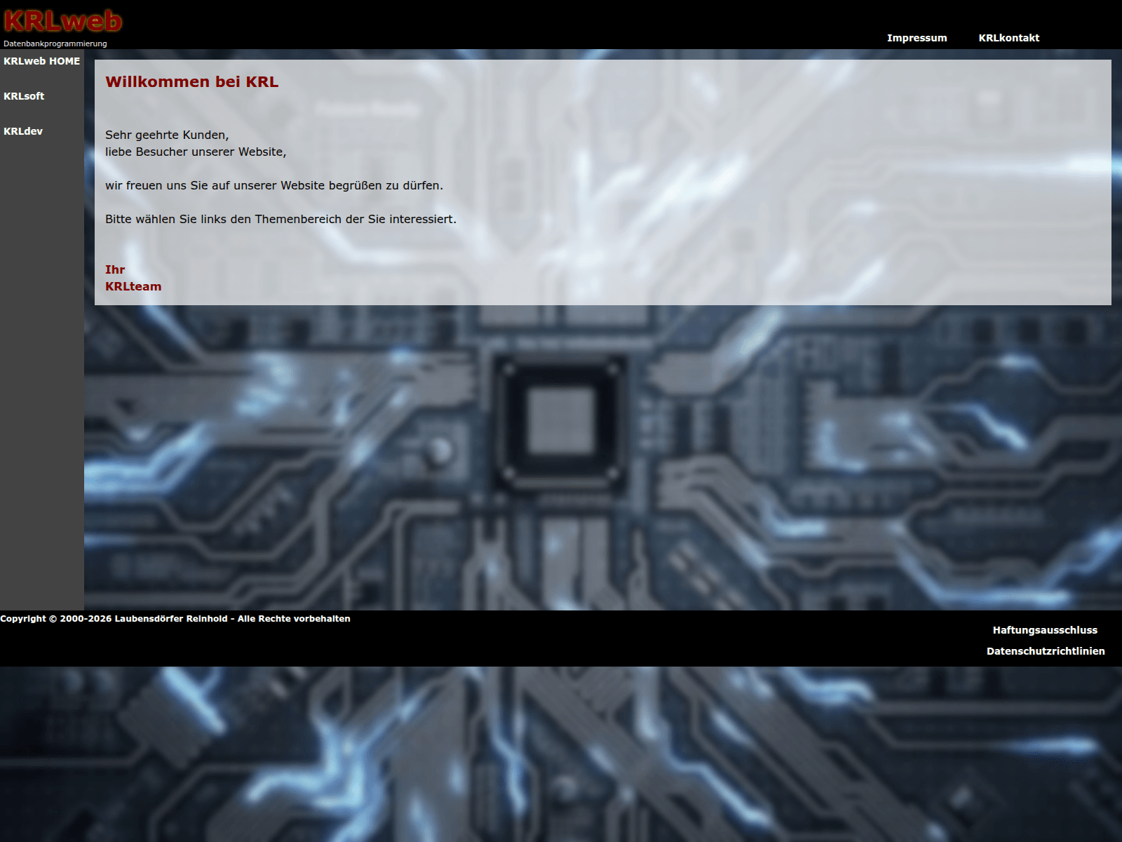 Screenshot of krlweb.de