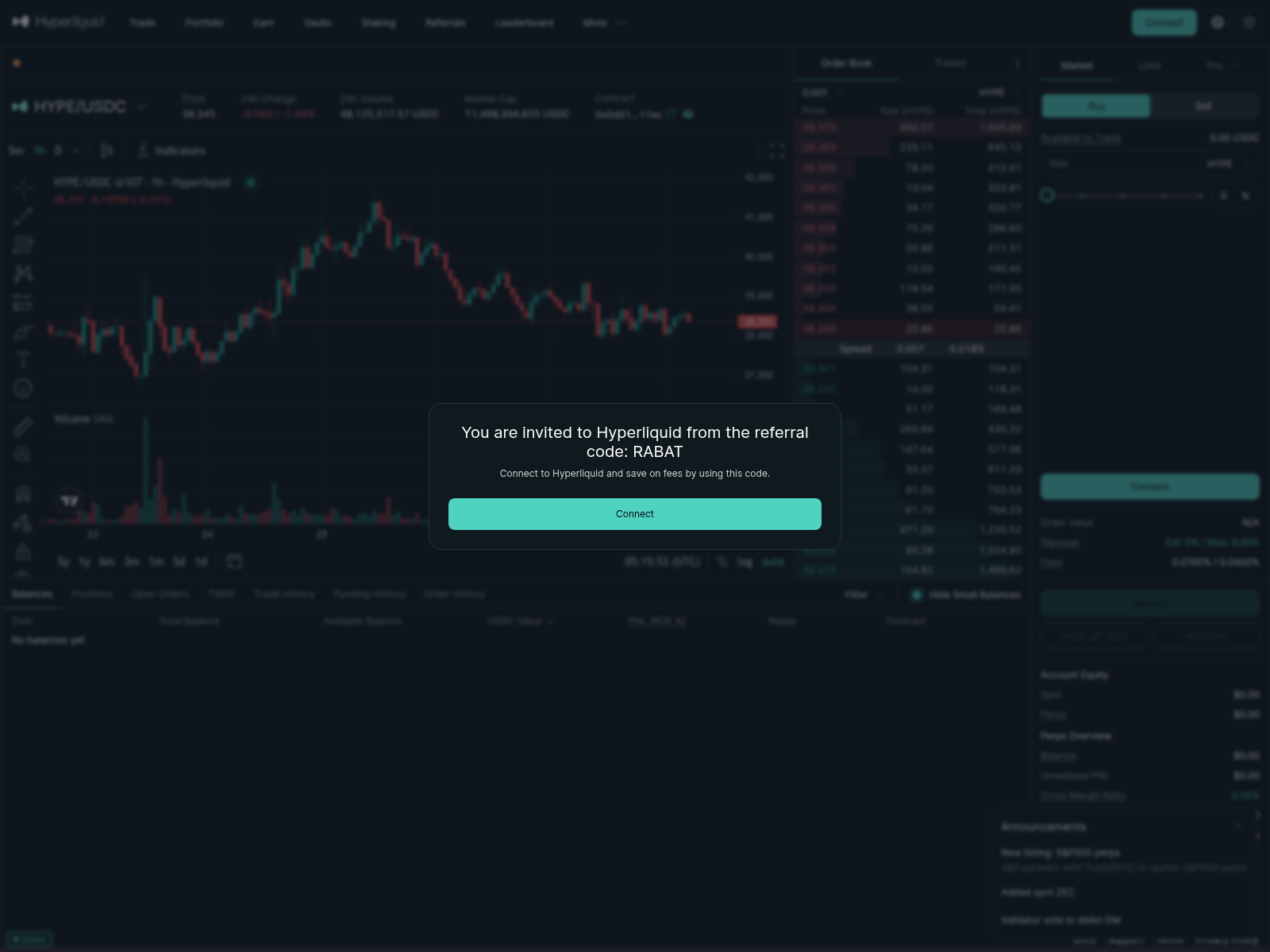 Screenshot of hyperliquid.dev