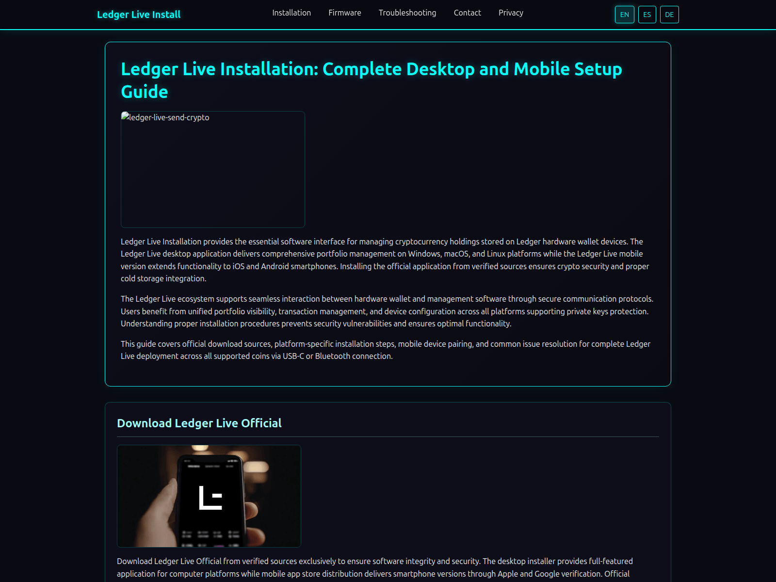 Screenshot of ledger-live-install.com