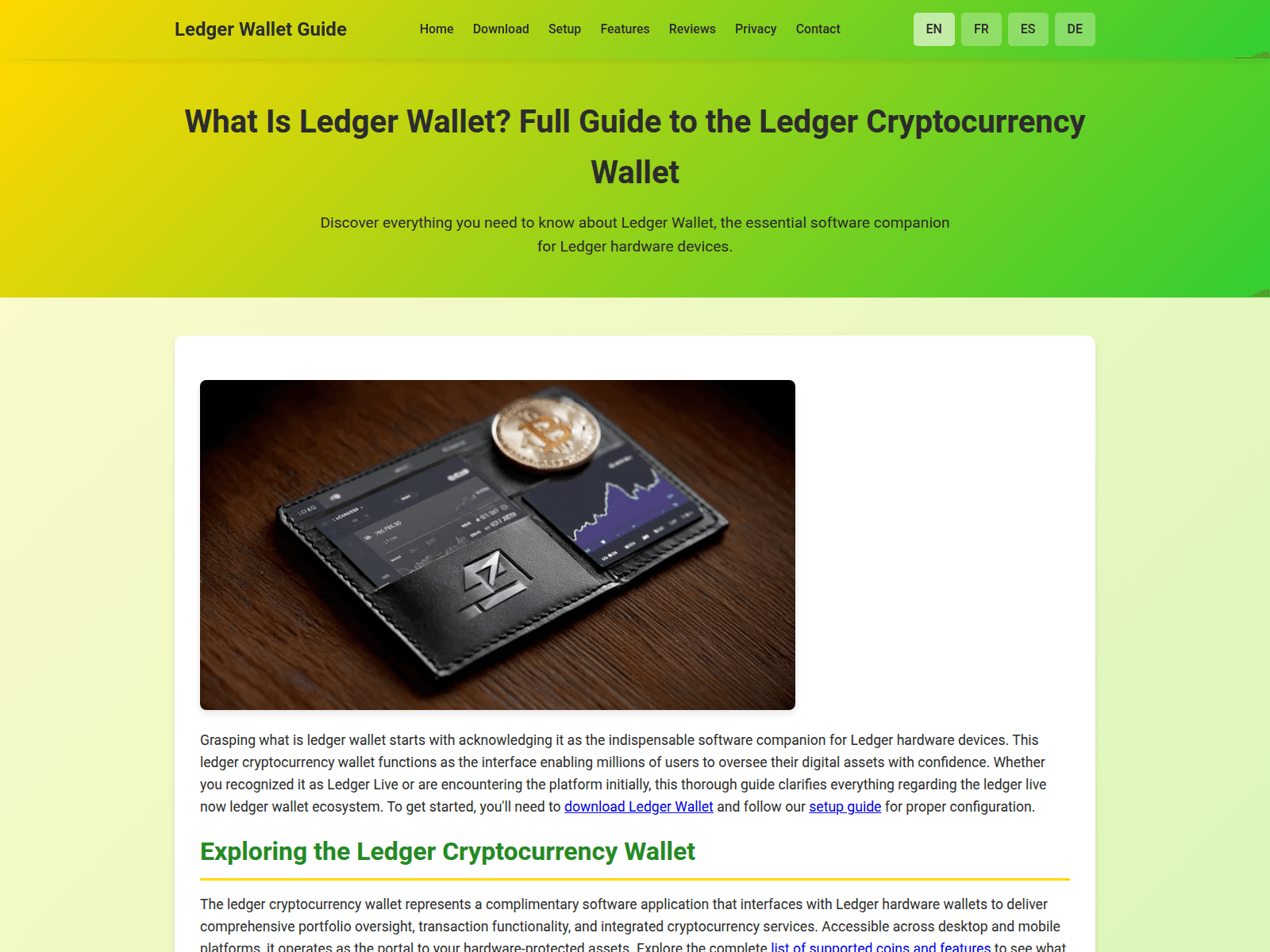 Screenshot of ledger-wallet-guide.net