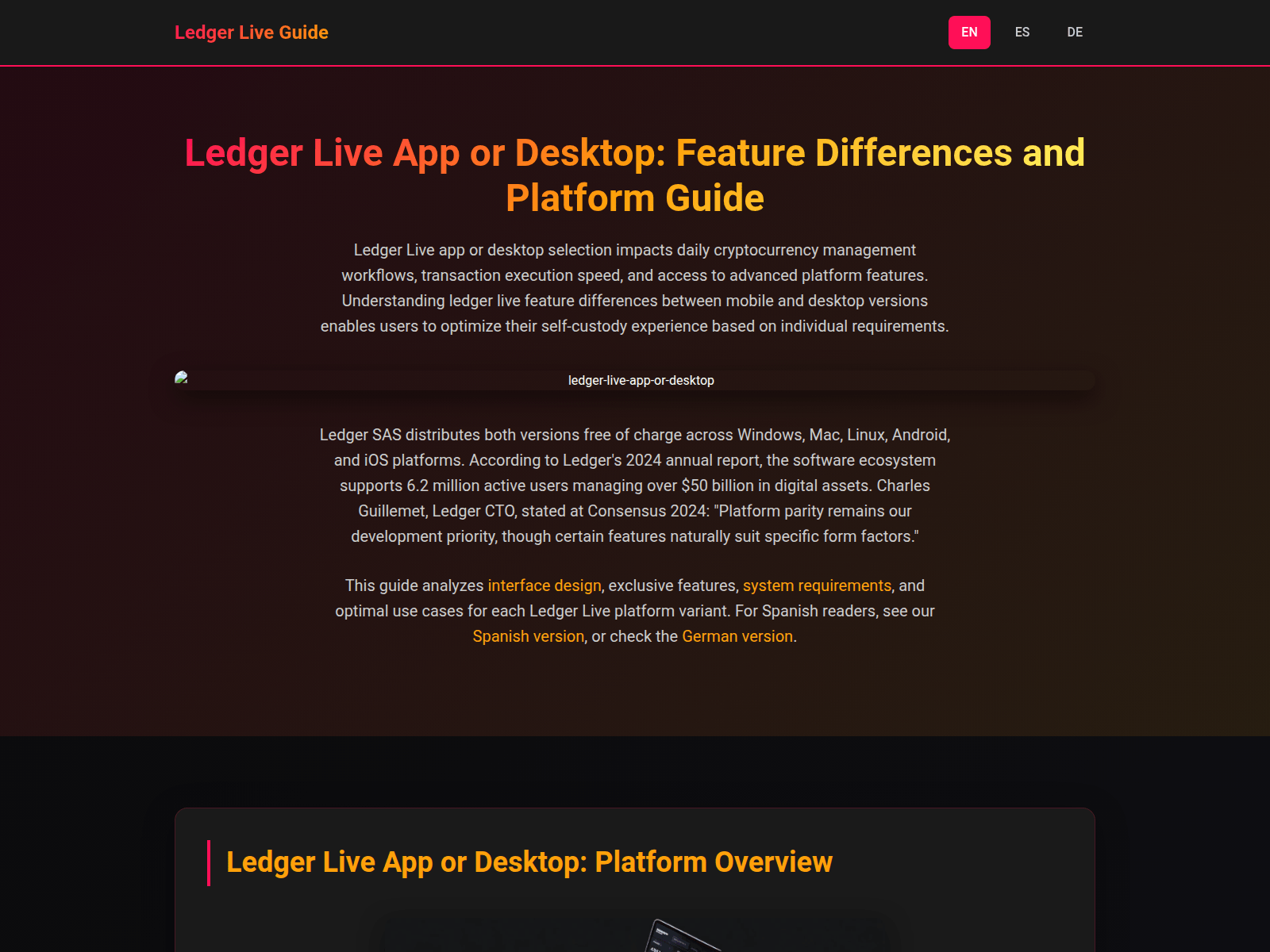 Screenshot of ledger-live-features.com