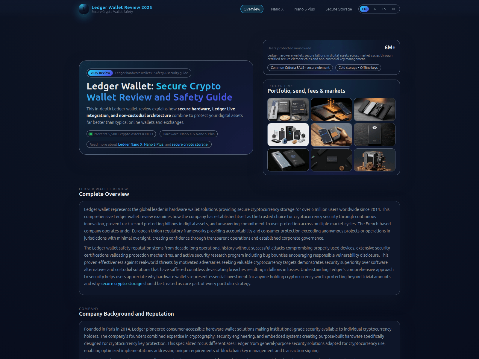 Screenshot of ledger-wallet-reviews.com