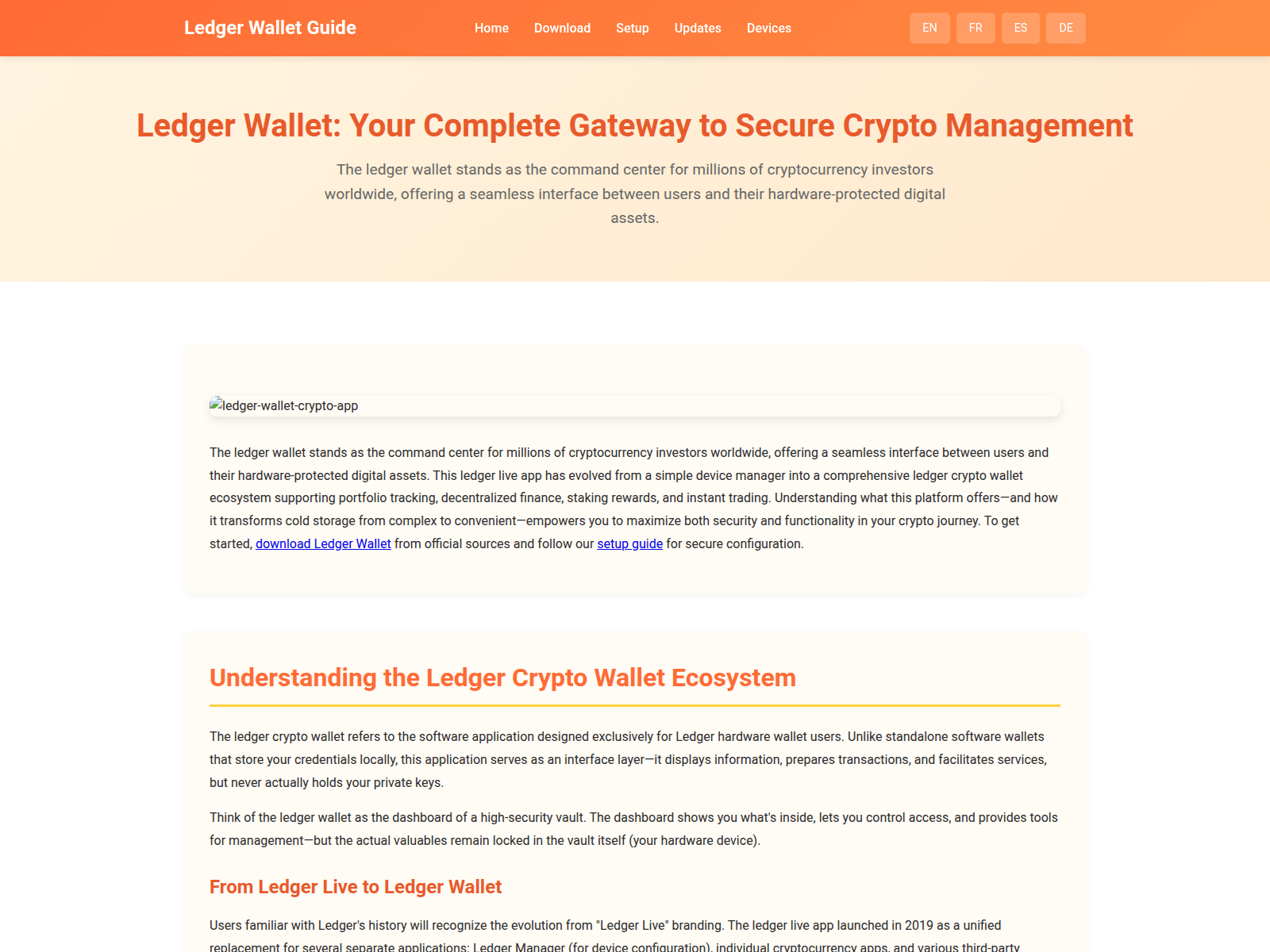 Screenshot of ledger-wallet-app.net
