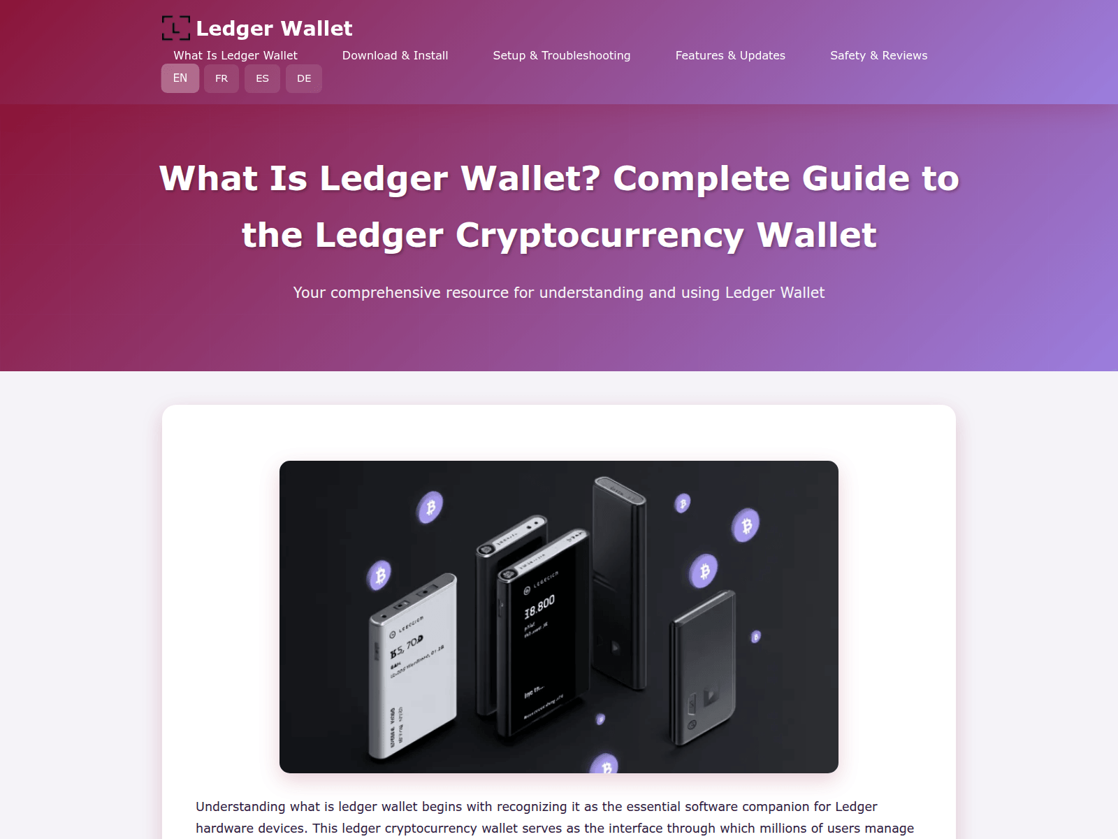 Screenshot of ledger-wallet-overviews.com