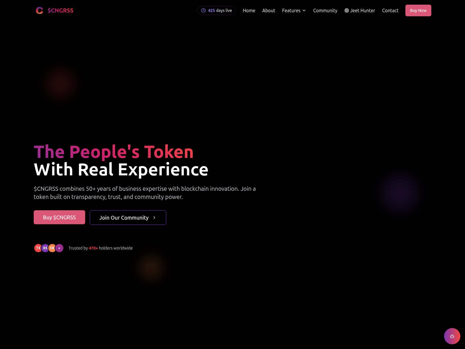 Screenshot of cngrsscoin.com
