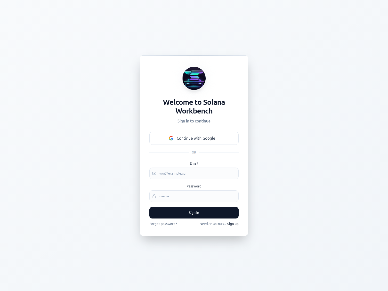 Screenshot of solana-workbench.com