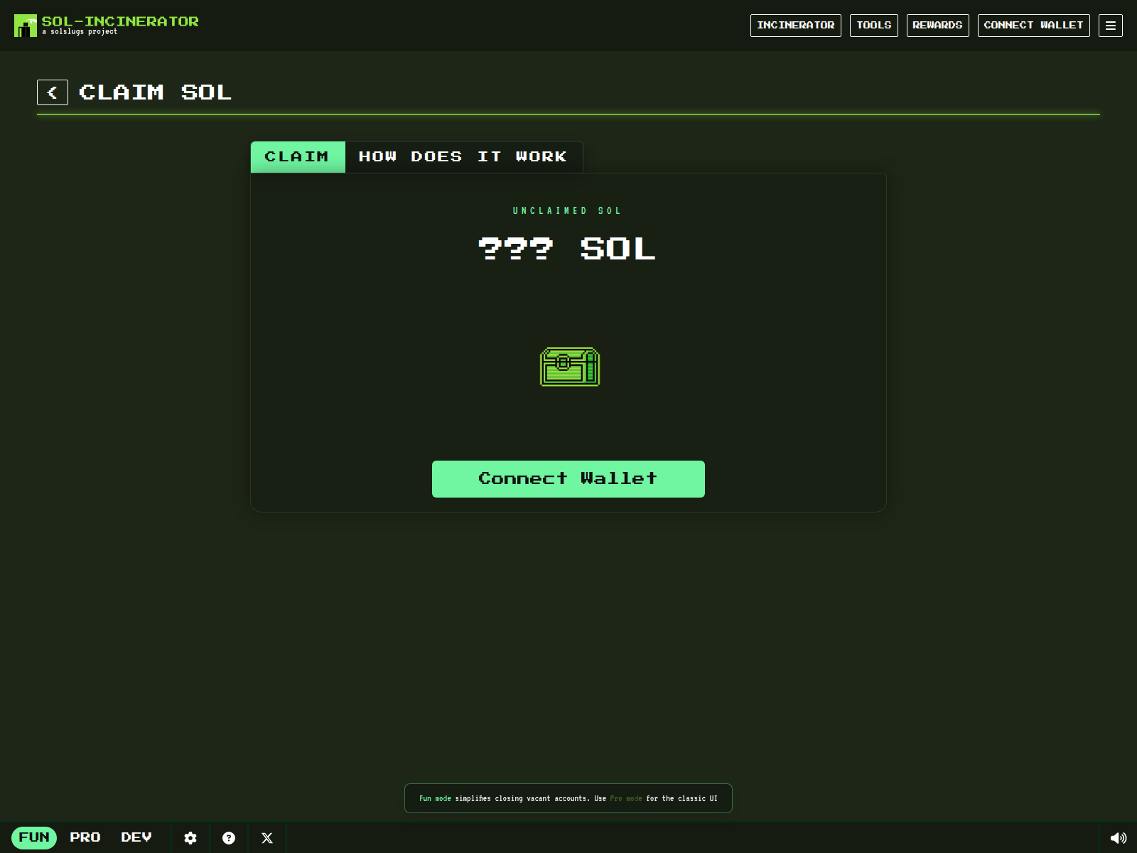 Screenshot of solana-incinerator.com