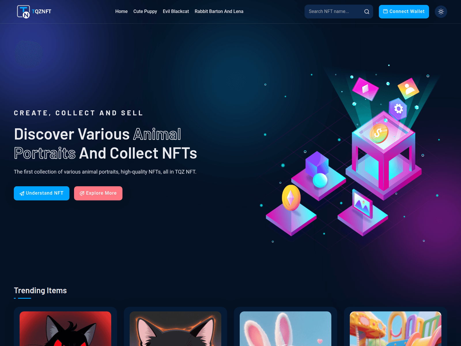 Screenshot of tqznft.com