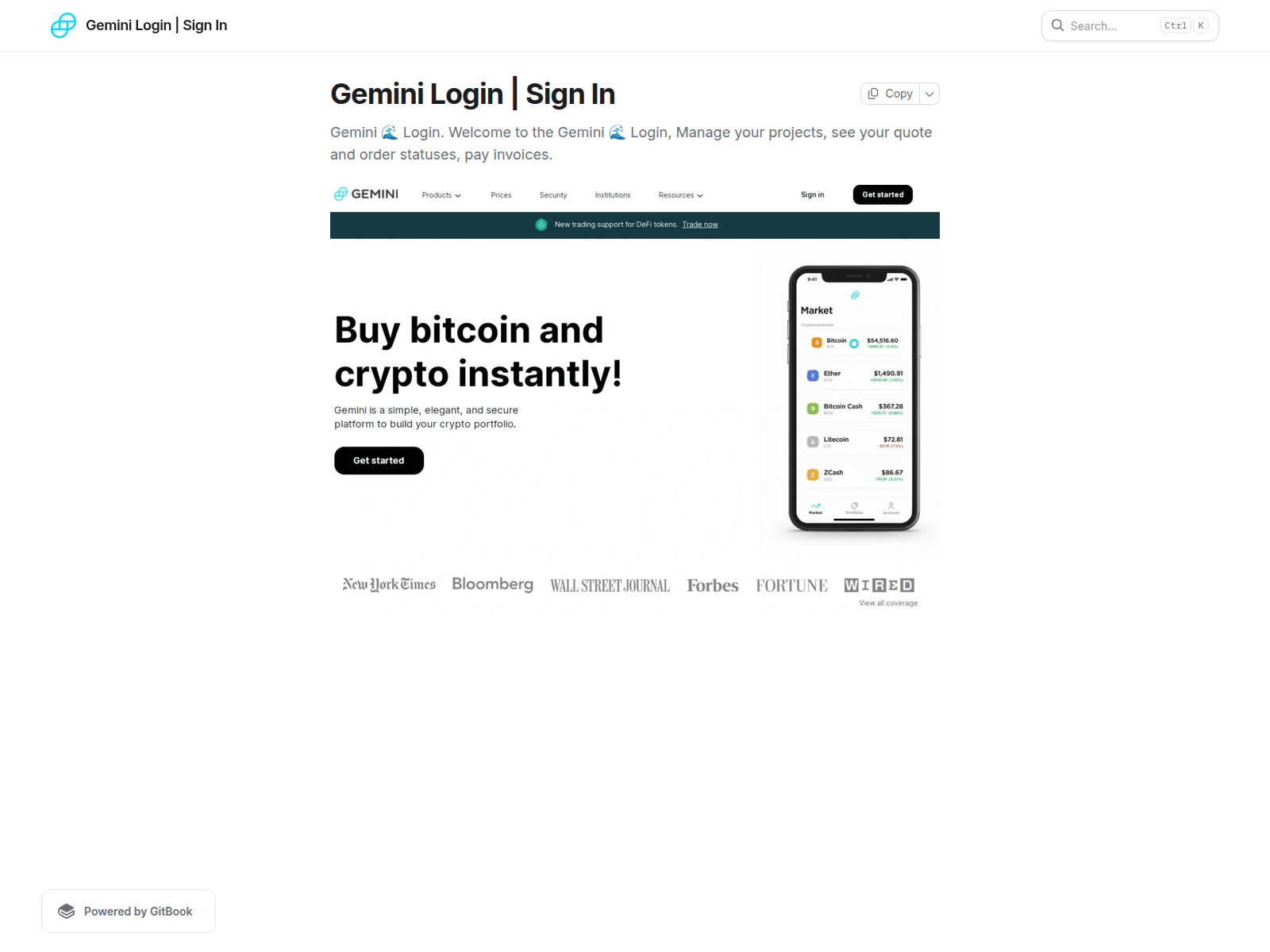 Forensic screenshot of geminxi-logen.gitbook.io