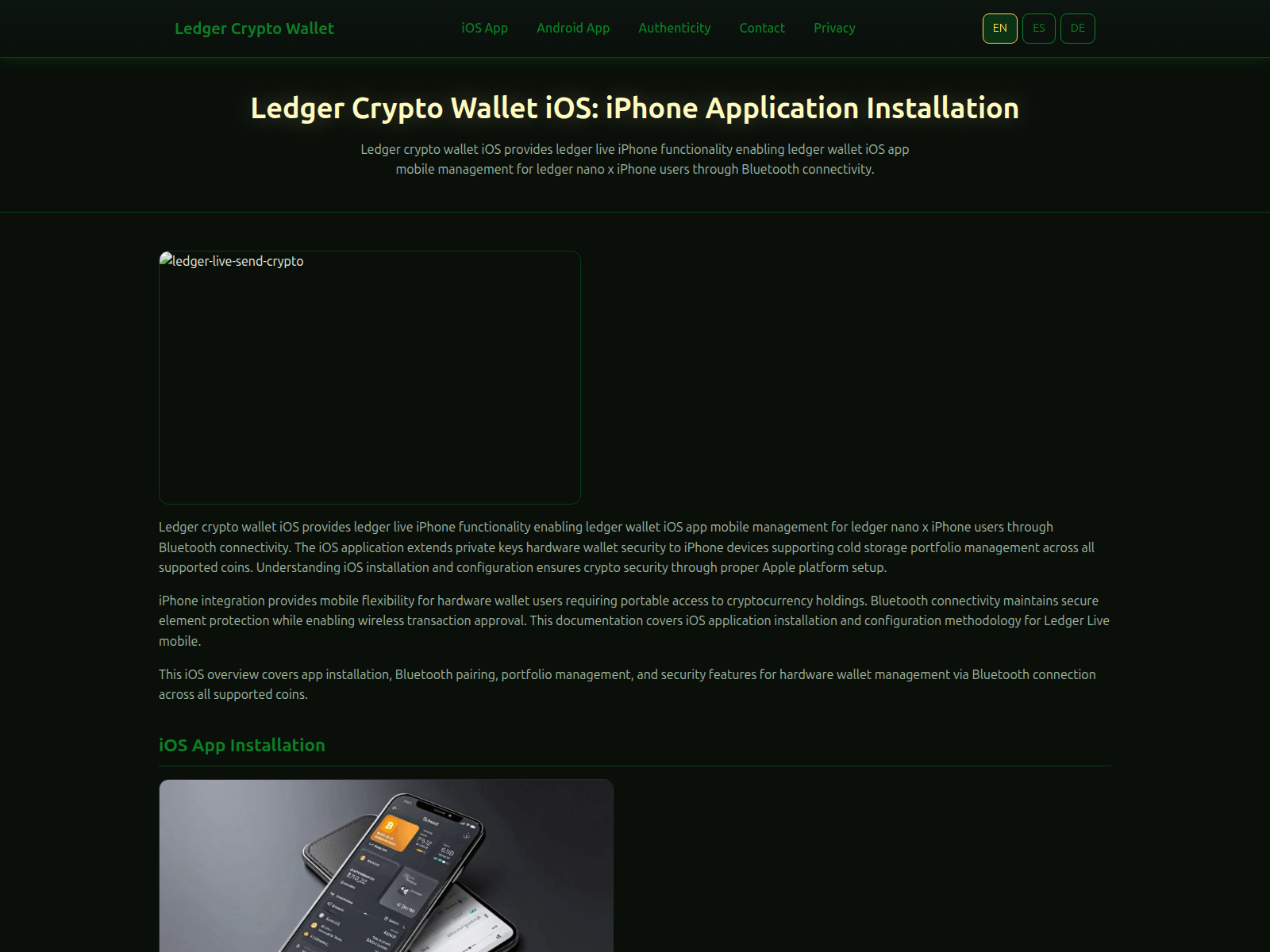 Screenshot of ledger-crypto-wallet-ios.com