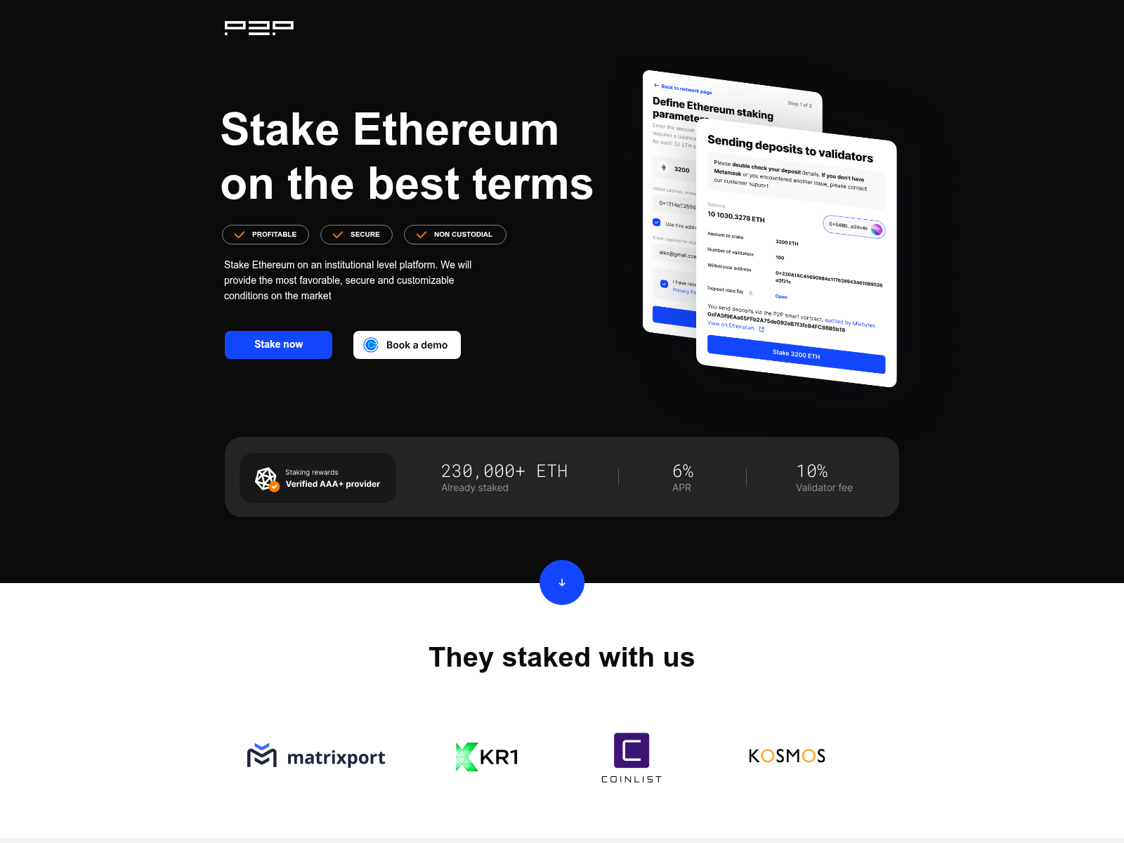 Screenshot of eth-staking-lp-dev.pages.dev