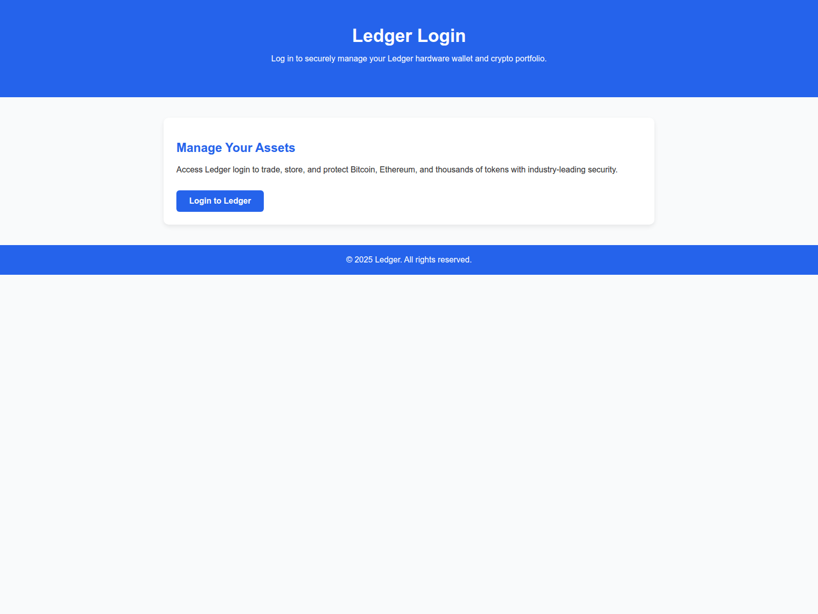 Screenshot of ldger-login-help.pages.dev