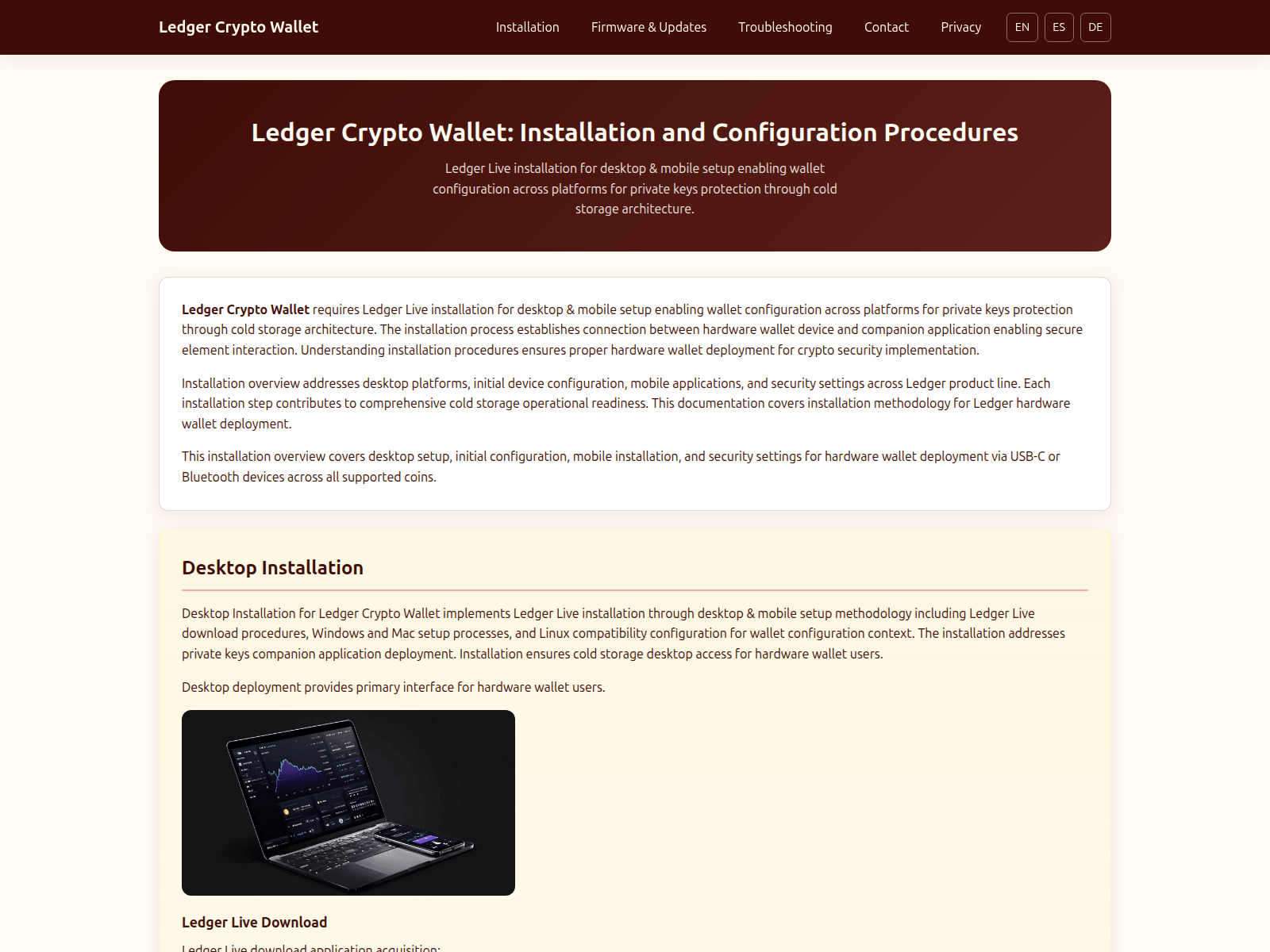 Screenshot of ledger-crypto-wallet-install.com