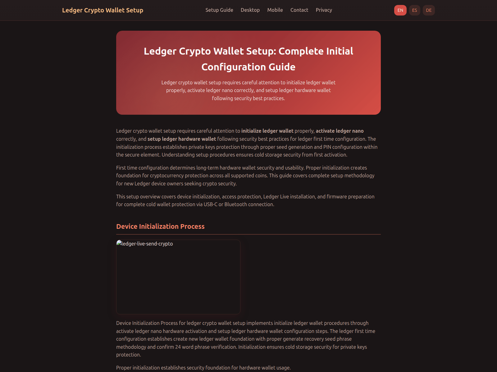 Screenshot of ledger-crypto-wallet-setup.com