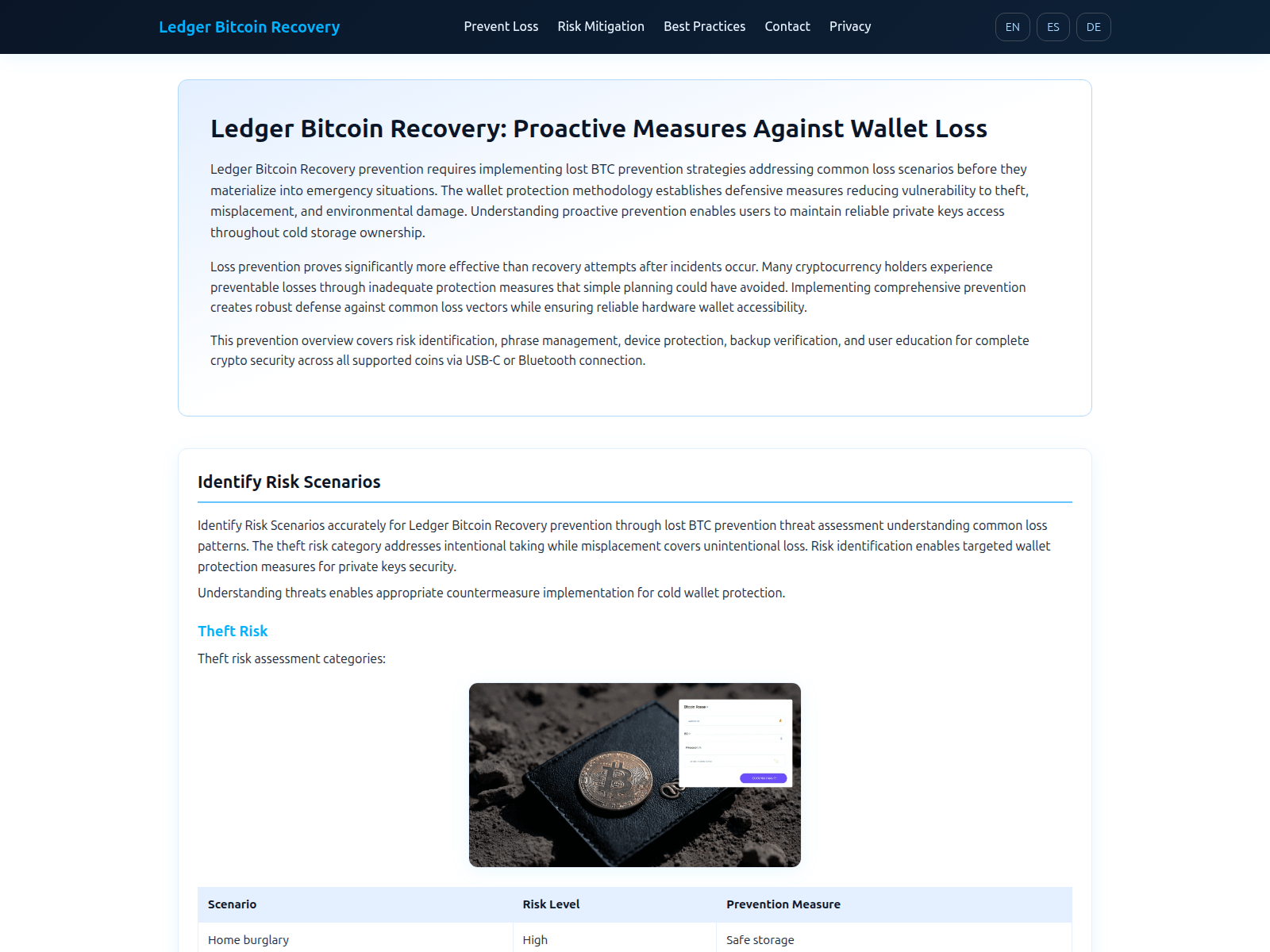 Screenshot of ledger-bitcoin-recovery-loss.com