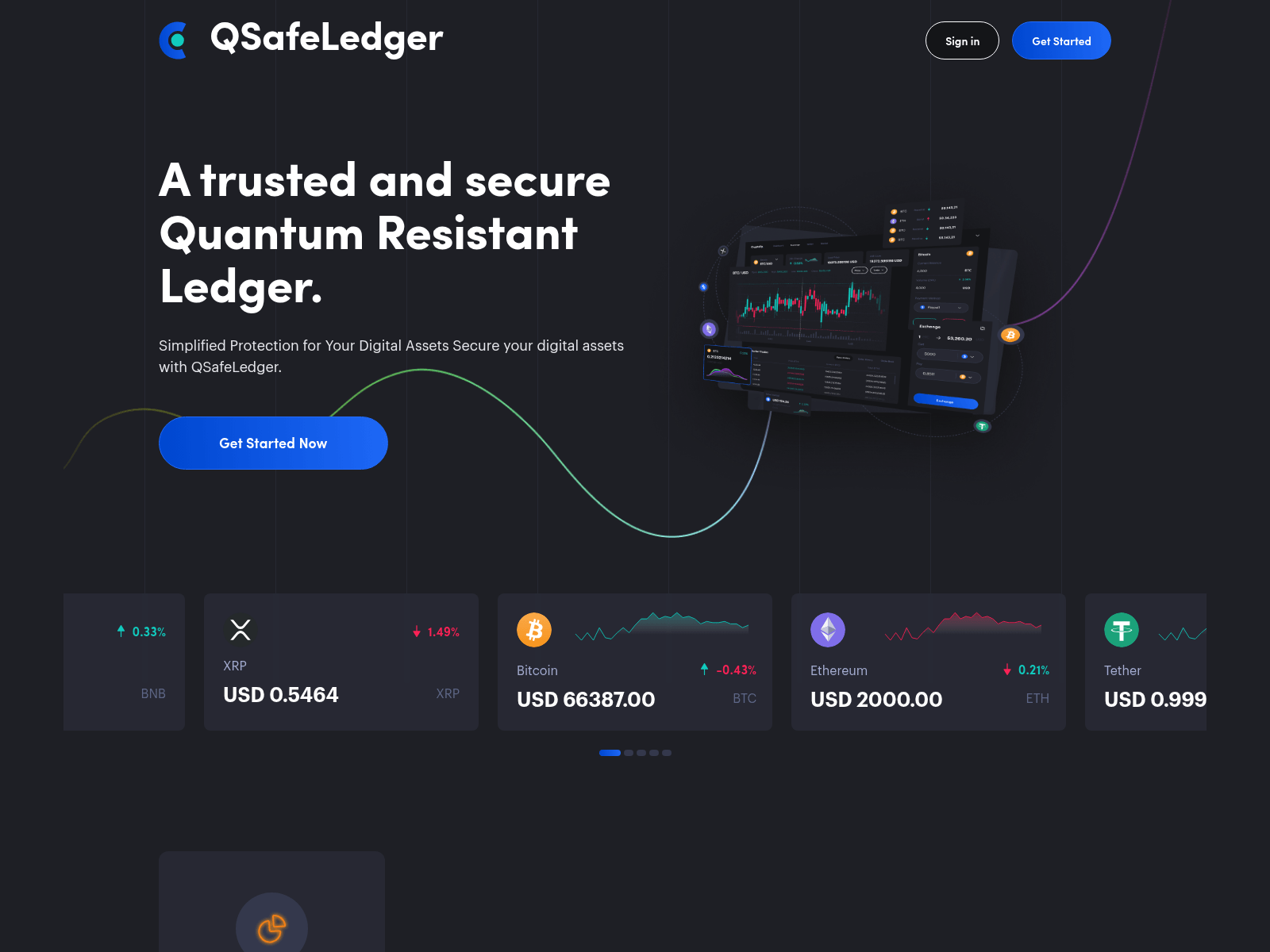 Screenshot of qsafeledger.com