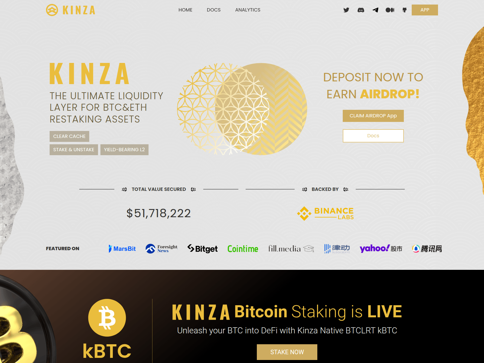 Screenshot of kinzafinance-io.pages.dev