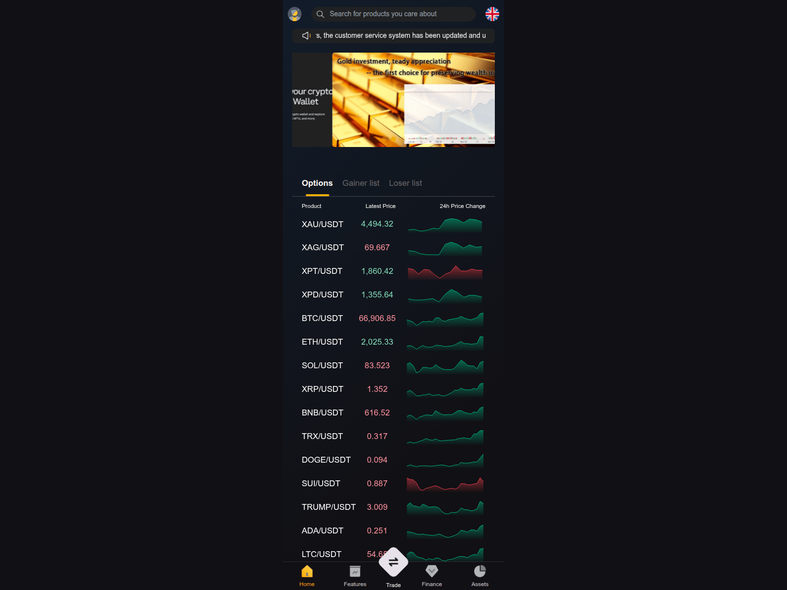 Screenshot of goldmares.top