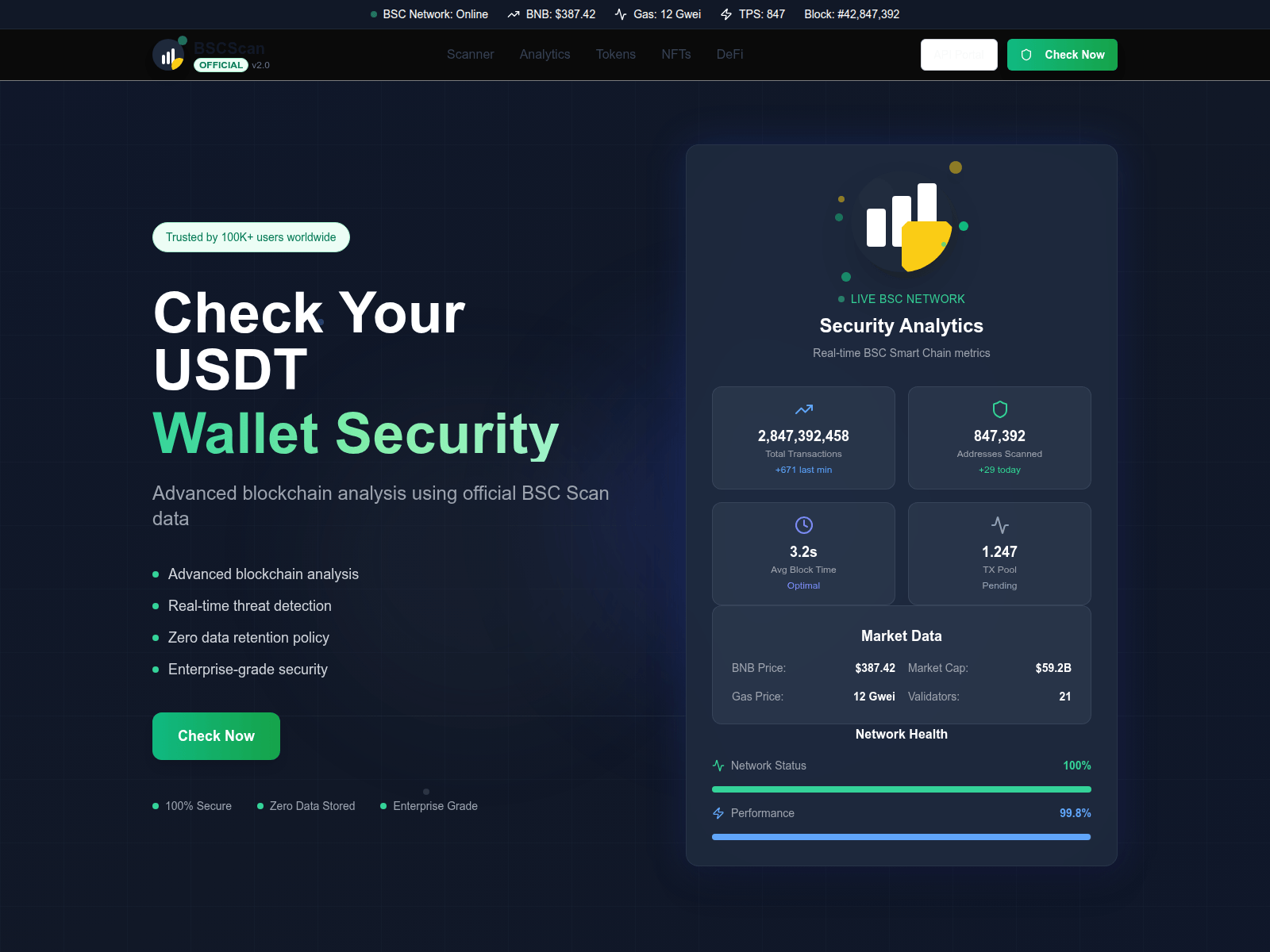 Screenshot of tokenverify.live