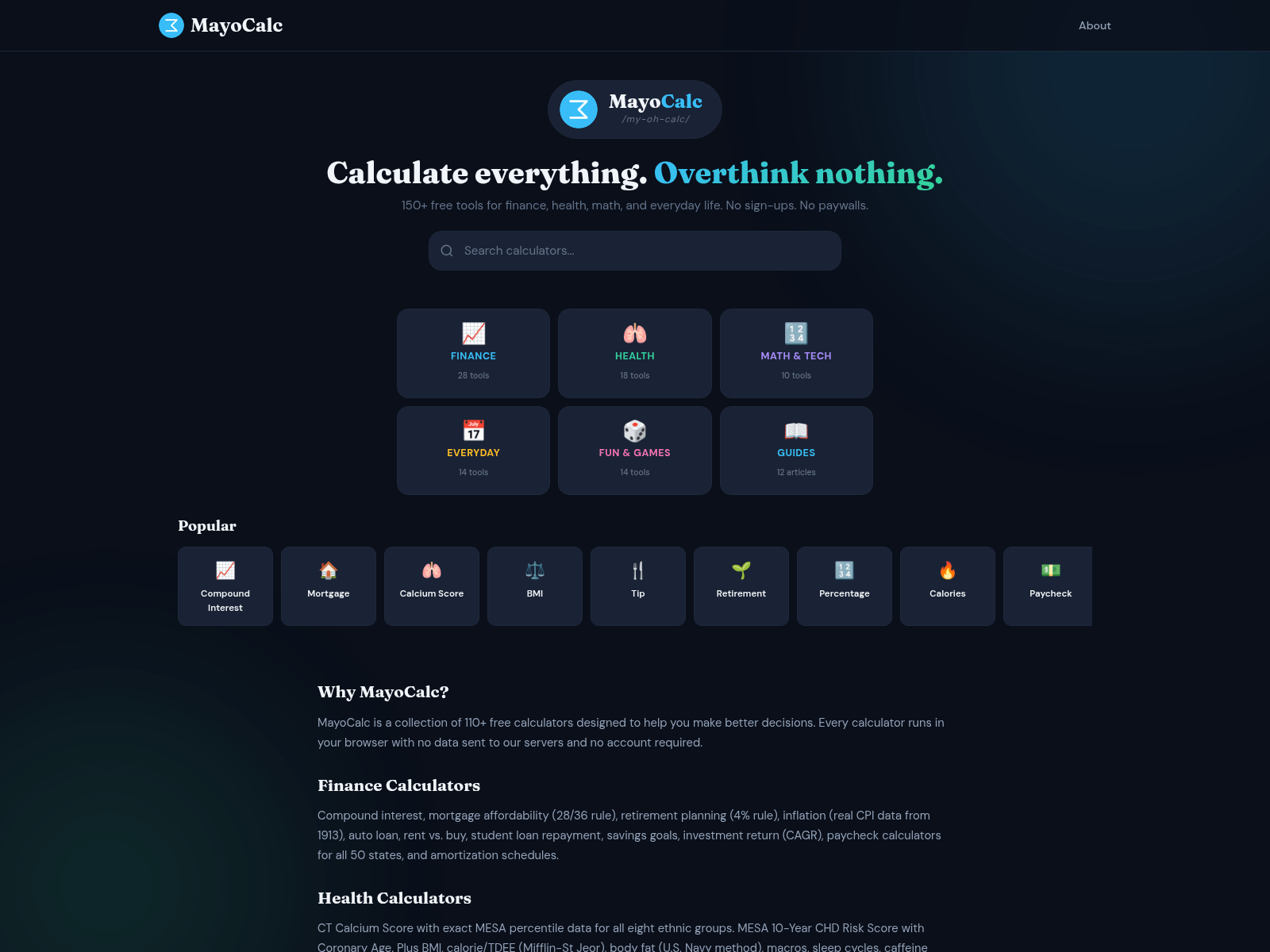 Screenshot of mayocalc.pages.dev
