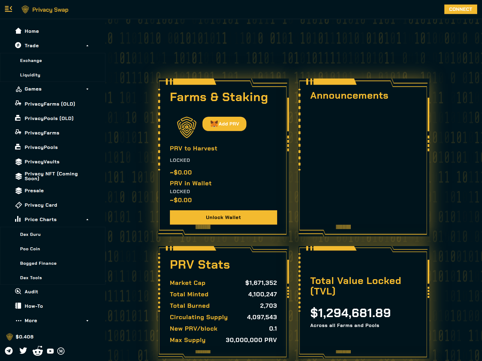 Screenshot of prv-busd-presale.pages.dev