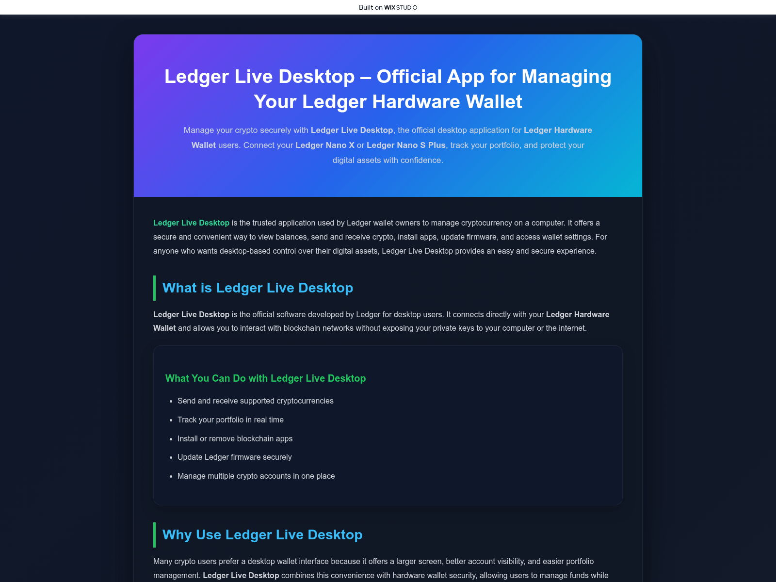Screenshot of global-ledgr.wixstudio.com