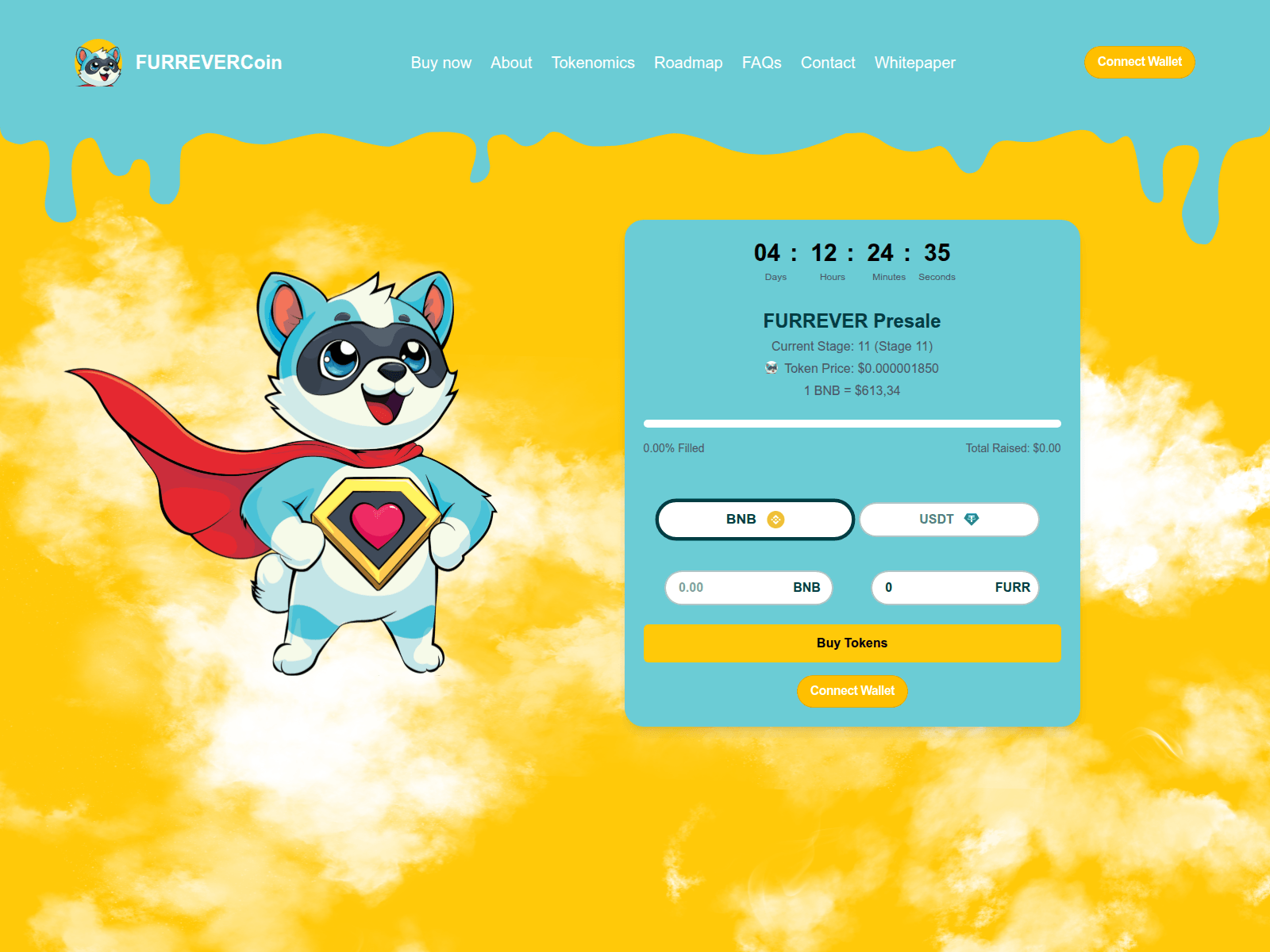 Screenshot of furrevercoin.com