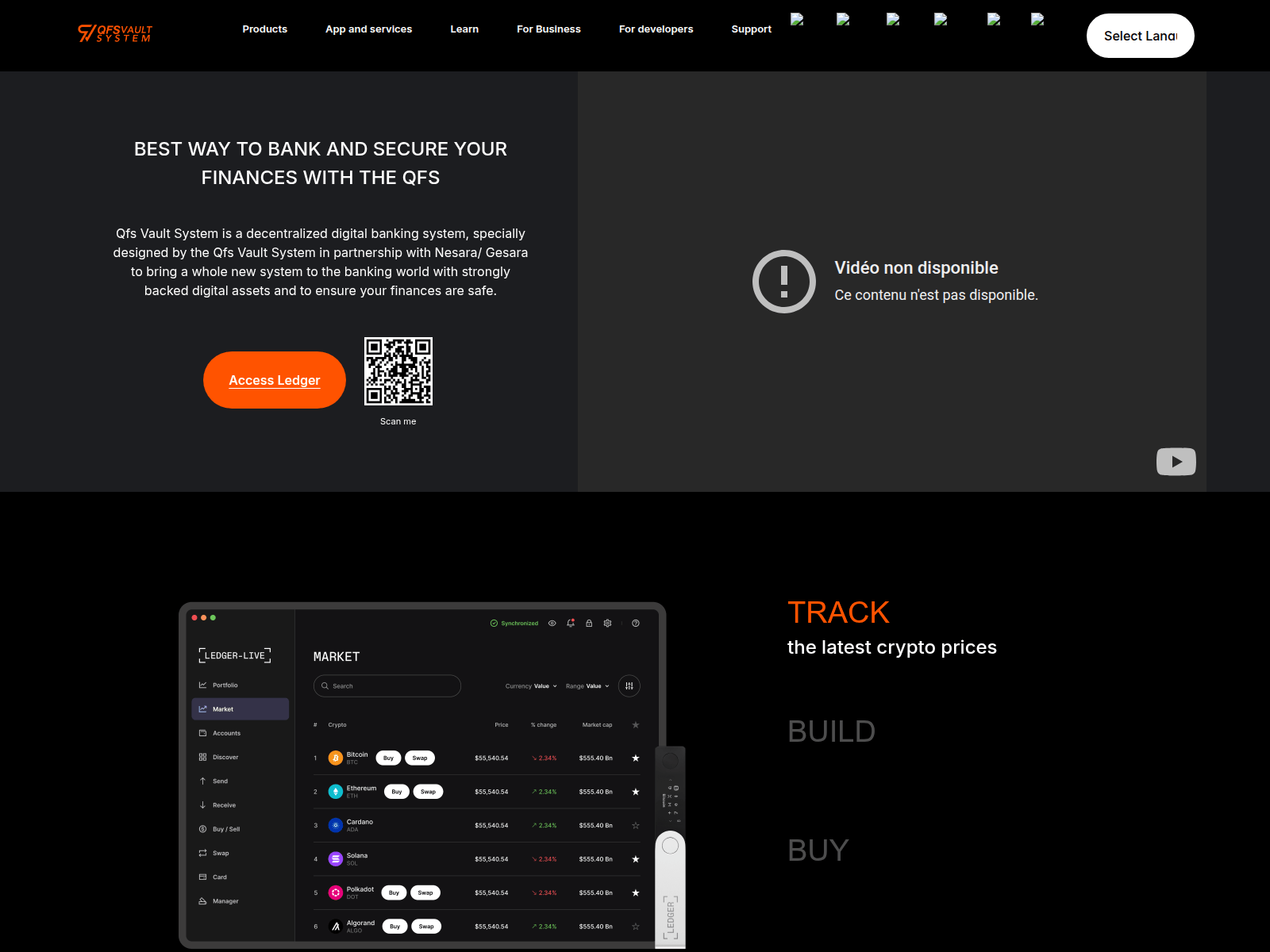 Forensic screenshot of qfsvaultsystems.com