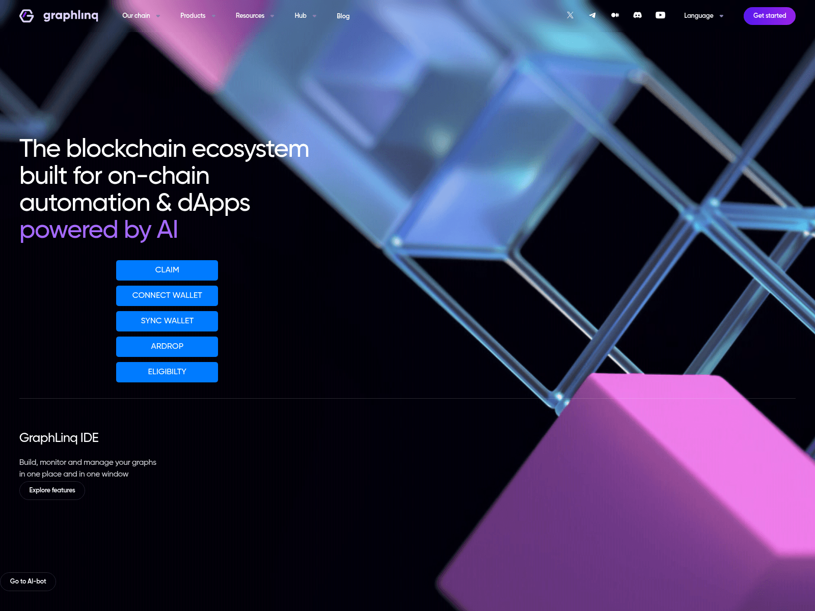 Screenshot of graphlinq-chain.pages.dev