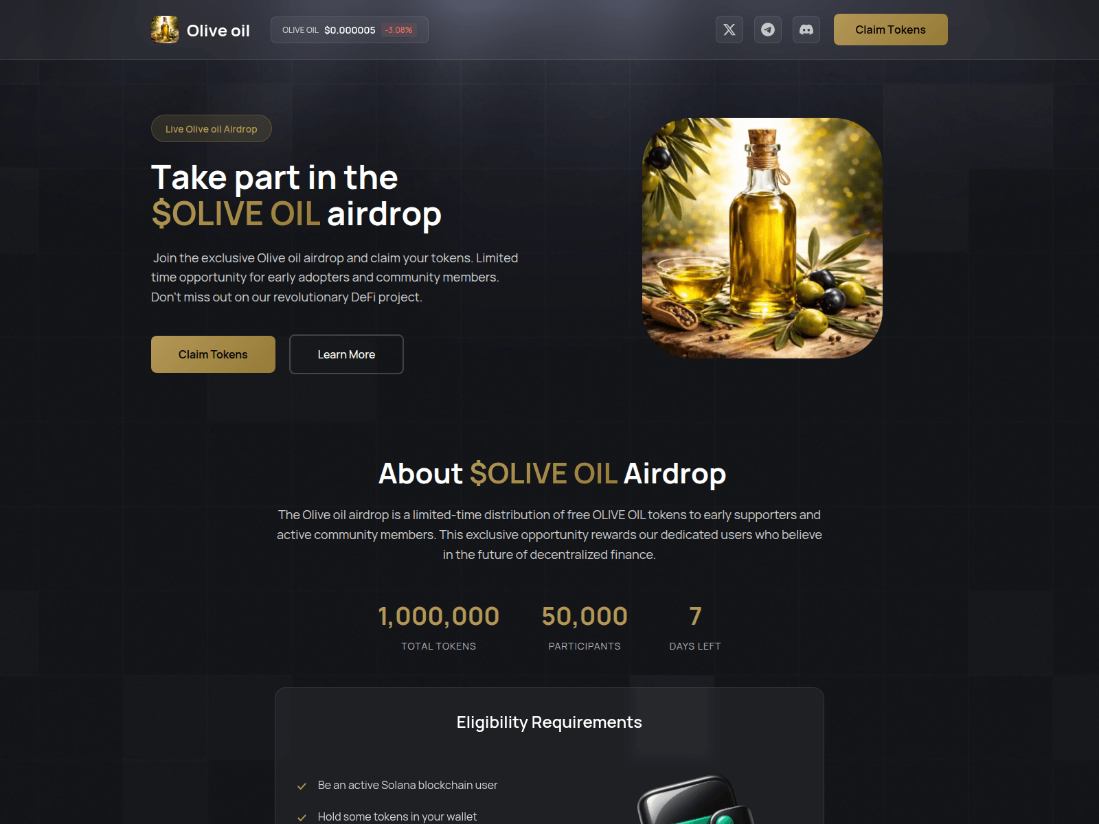 Screenshot of oliveoil-events.fun