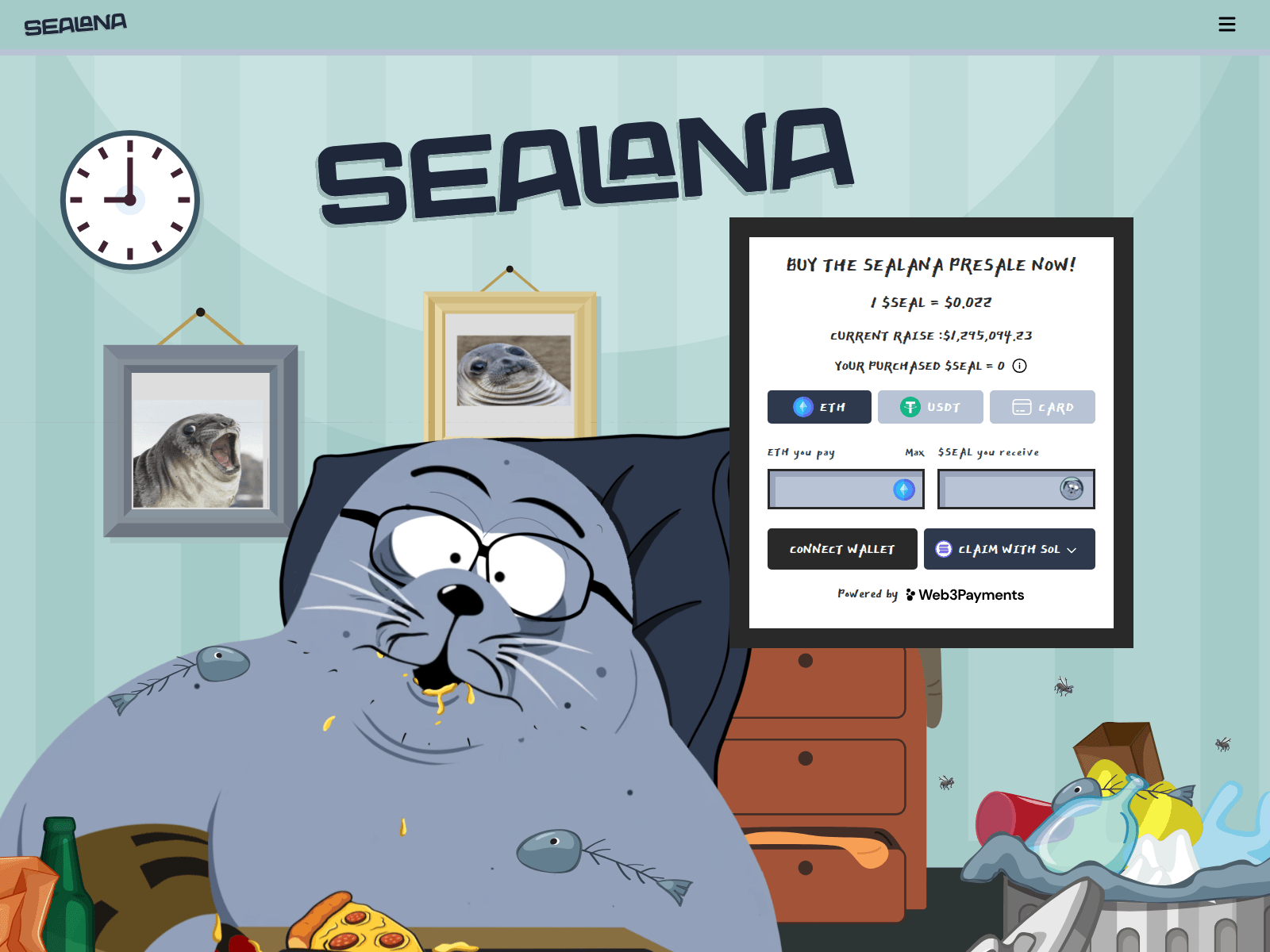 Forensic screenshot of sealana-dashboard.pages.dev