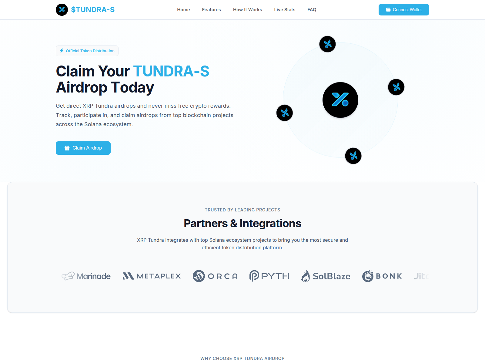 Screenshot of xrptundra-dashboard.world