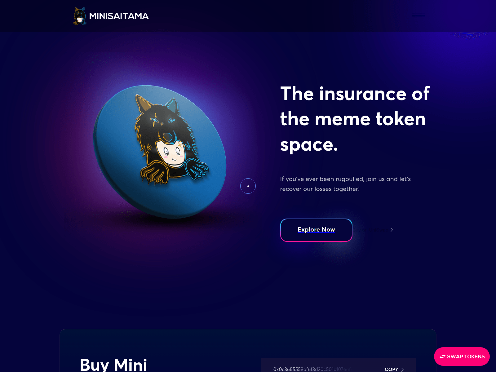 Forensic screenshot of minisaitama.io