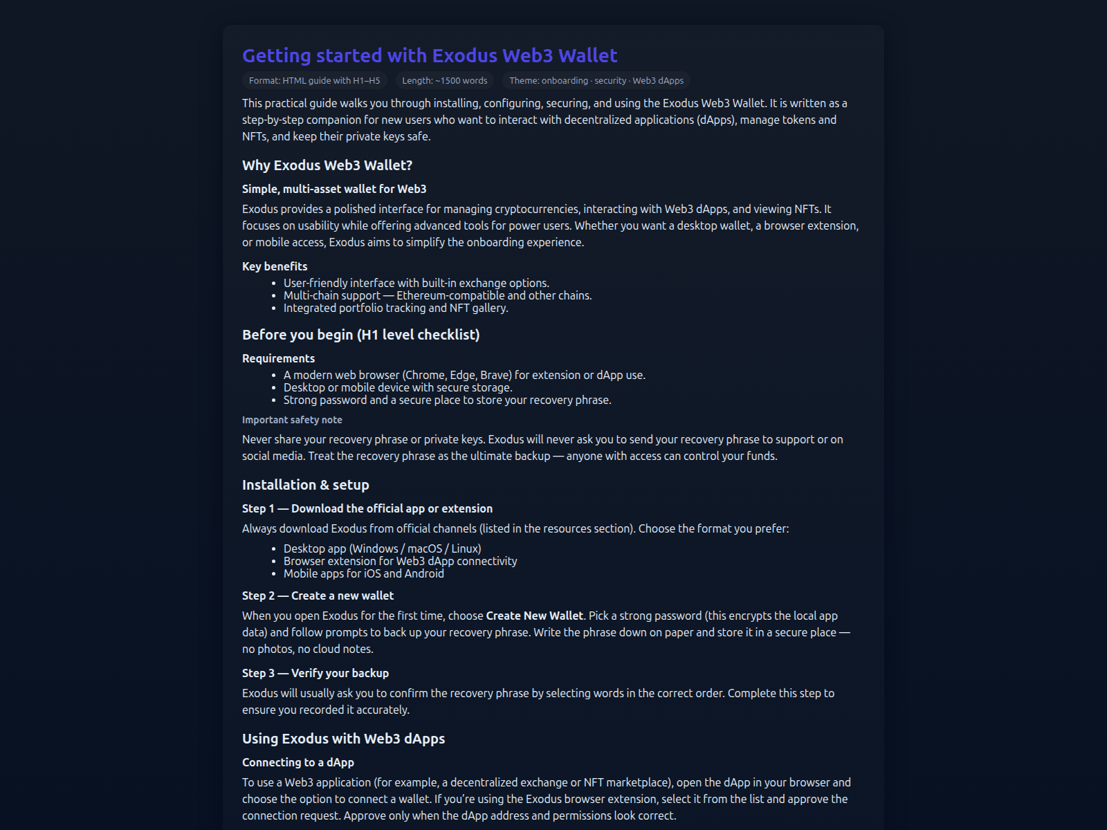Forensic screenshot of exoxdus-web-docs.pages.dev