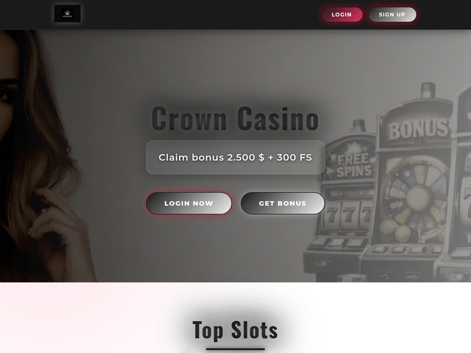 Screenshot of crowncasinonz.com